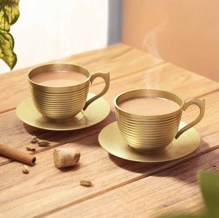 Brass Cup & Saucer Set (Milton Concepts)