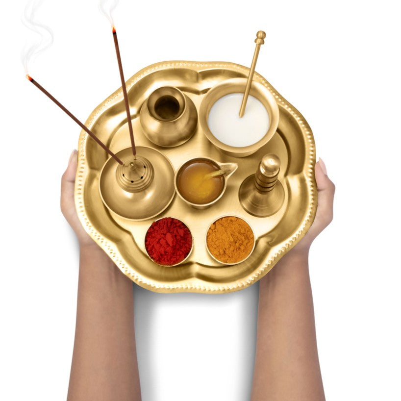 Brass Pooja Thali Set (Milton Concepts)