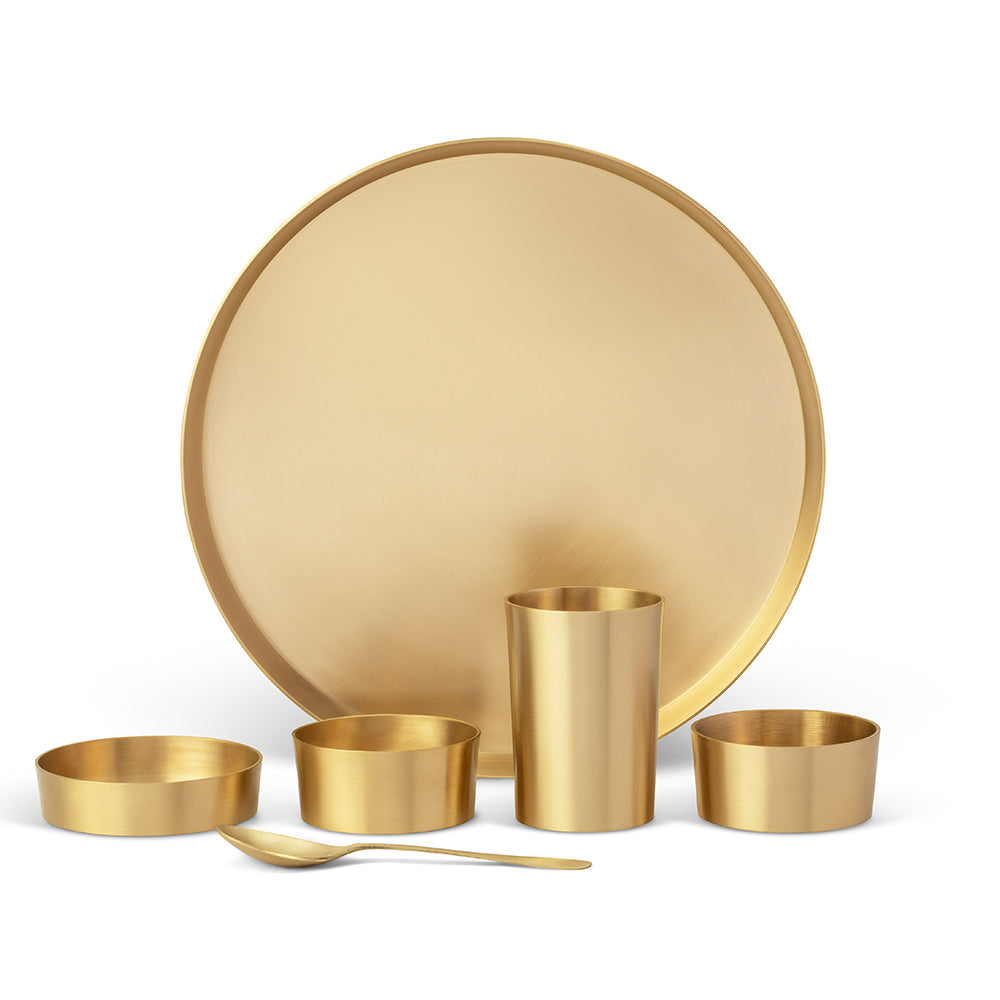 Brass Dinner Thali Set (Milton Concepts)