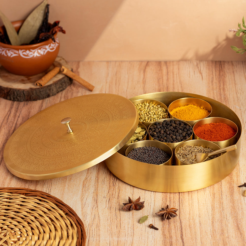 Brass Masala Box (Milton Concepts)