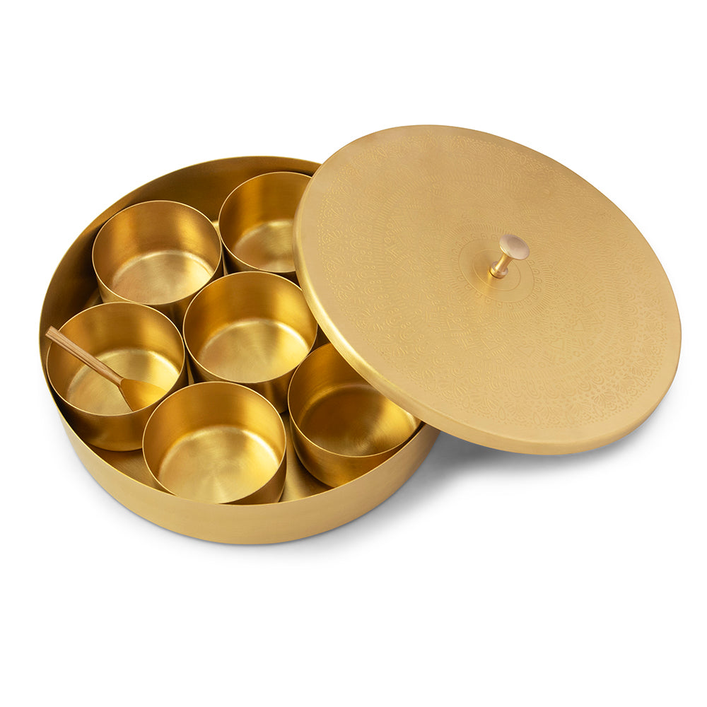 Brass Masala Box (Milton Concepts)