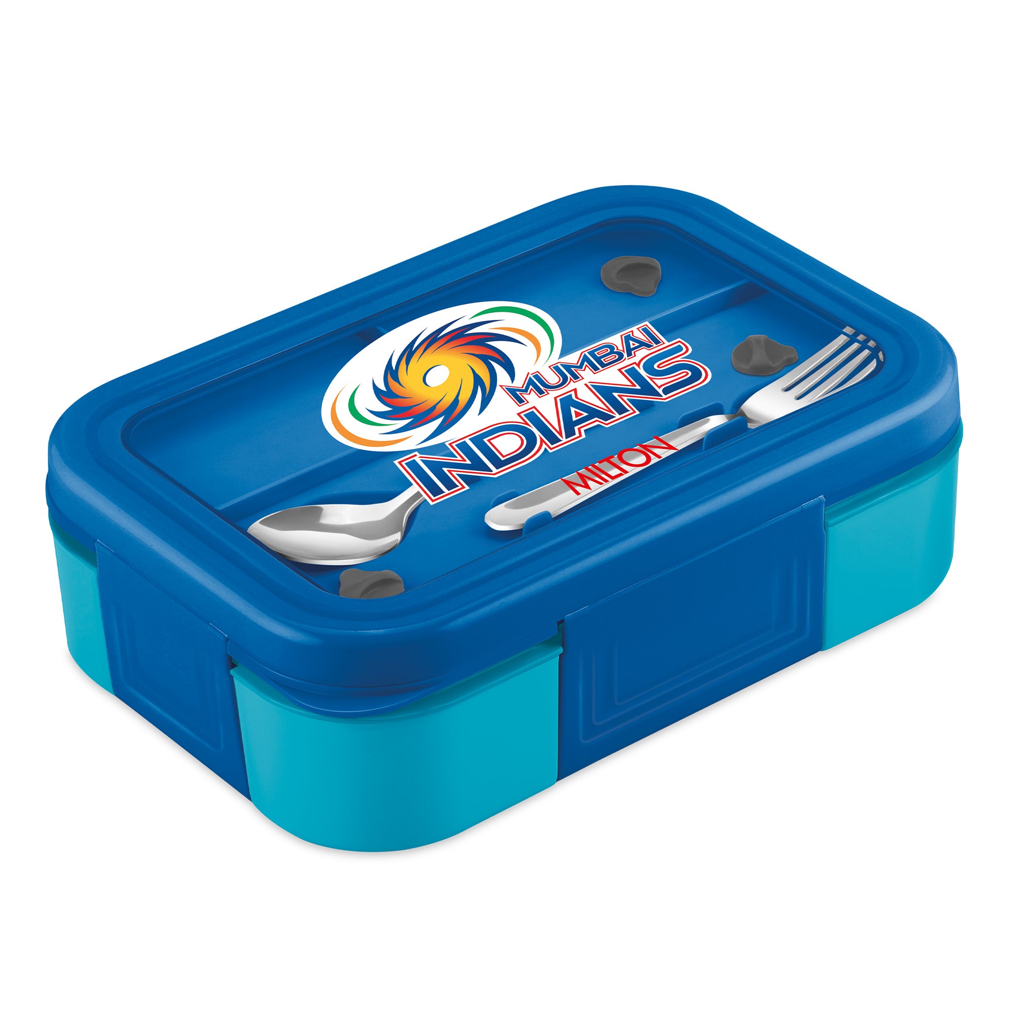 Sports Ethan 3 UV Printing Steel Thermoware Lunchbox - Mumbai Indians (MI) - Milton