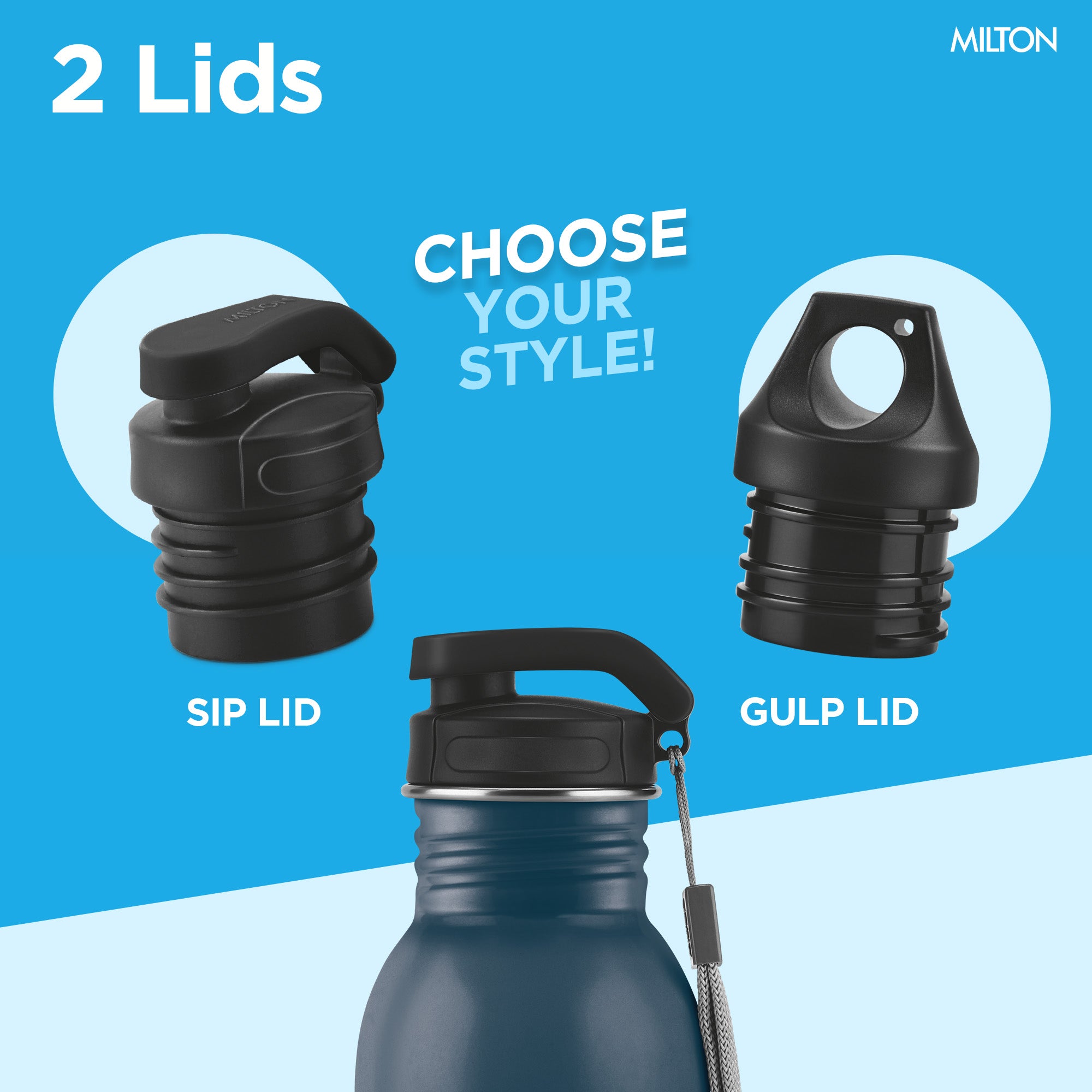 Immerse Bottle with Two Lids (Milton)