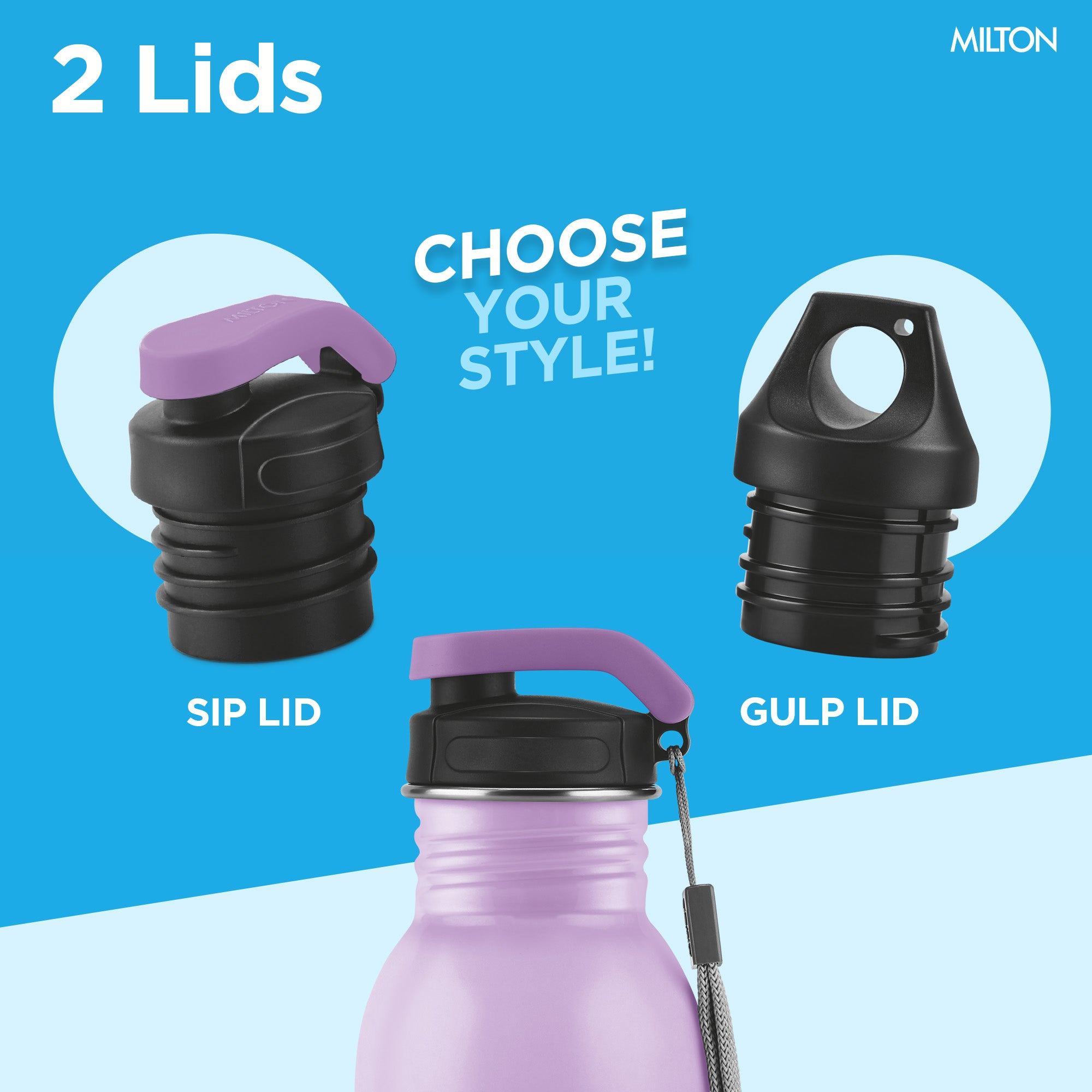 Immerse Bottle with Two Lids (Milton)