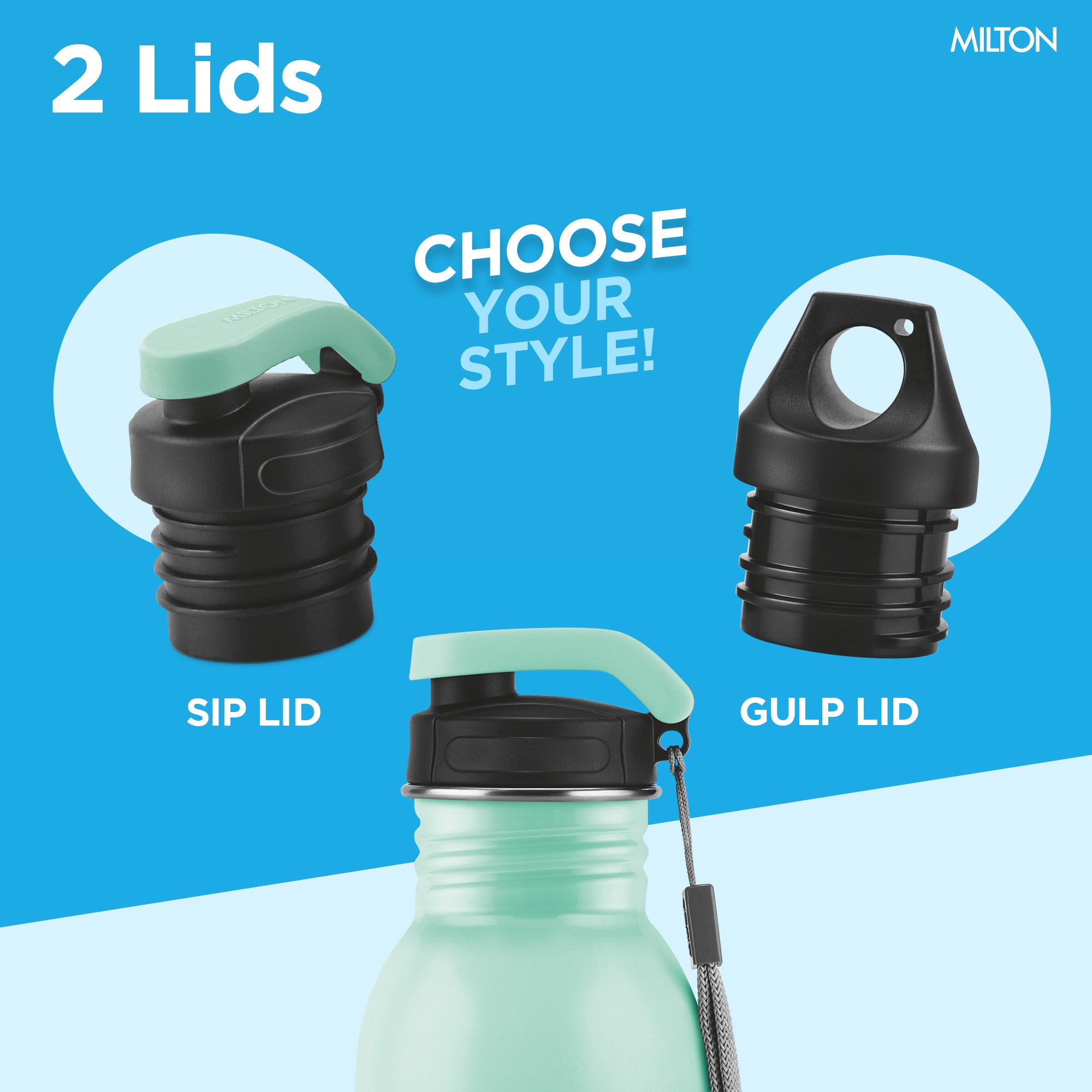 Immerse Bottle with Two Lids (Milton)