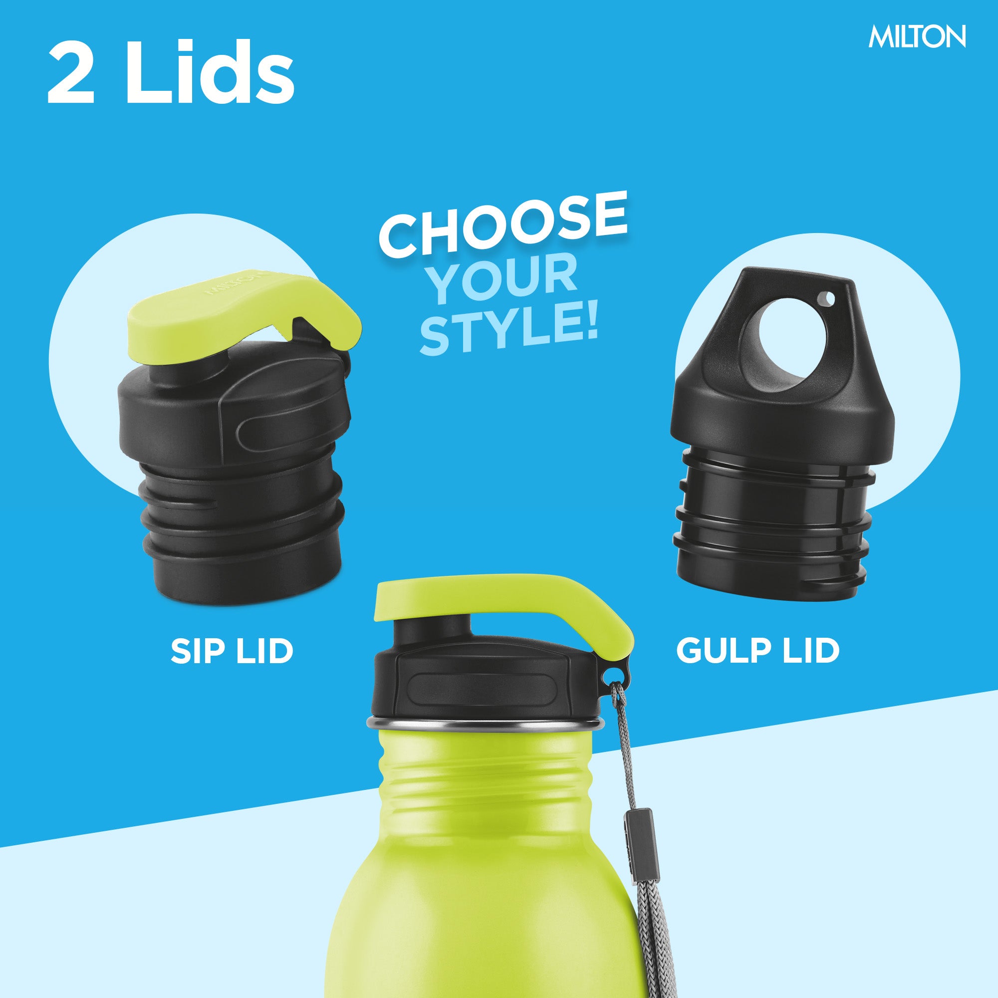Immerse Bottle with Two Lids (Milton)