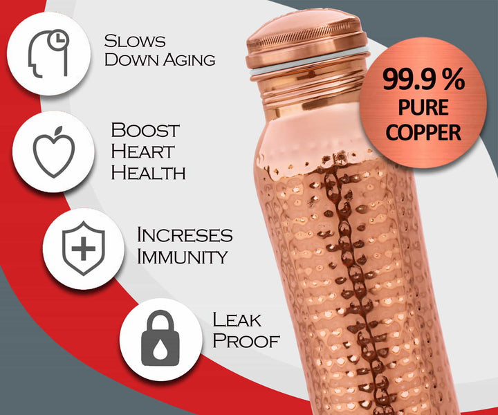 Jewel Copper Water Bottle Features