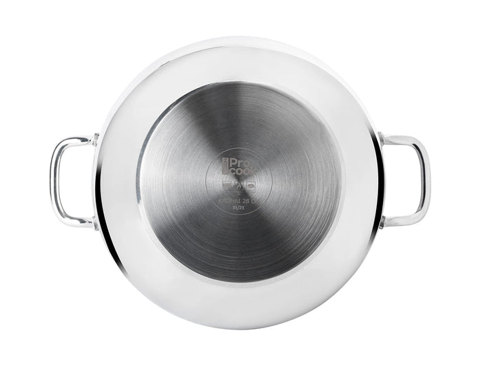 Kadhai with Glass Lid Stainless Steel Sandwich Bottom (Milton Procook)