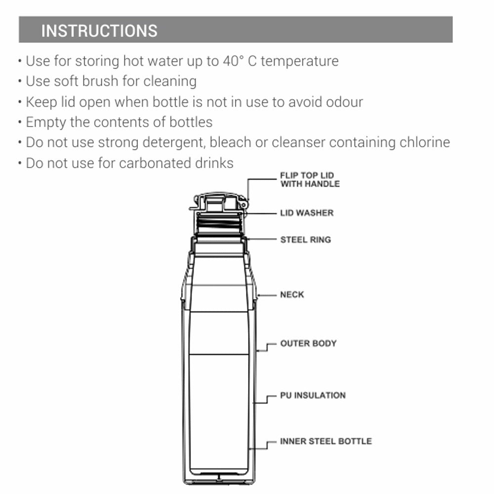 Kool Steelight Stainless Steel Bottle (Milton)