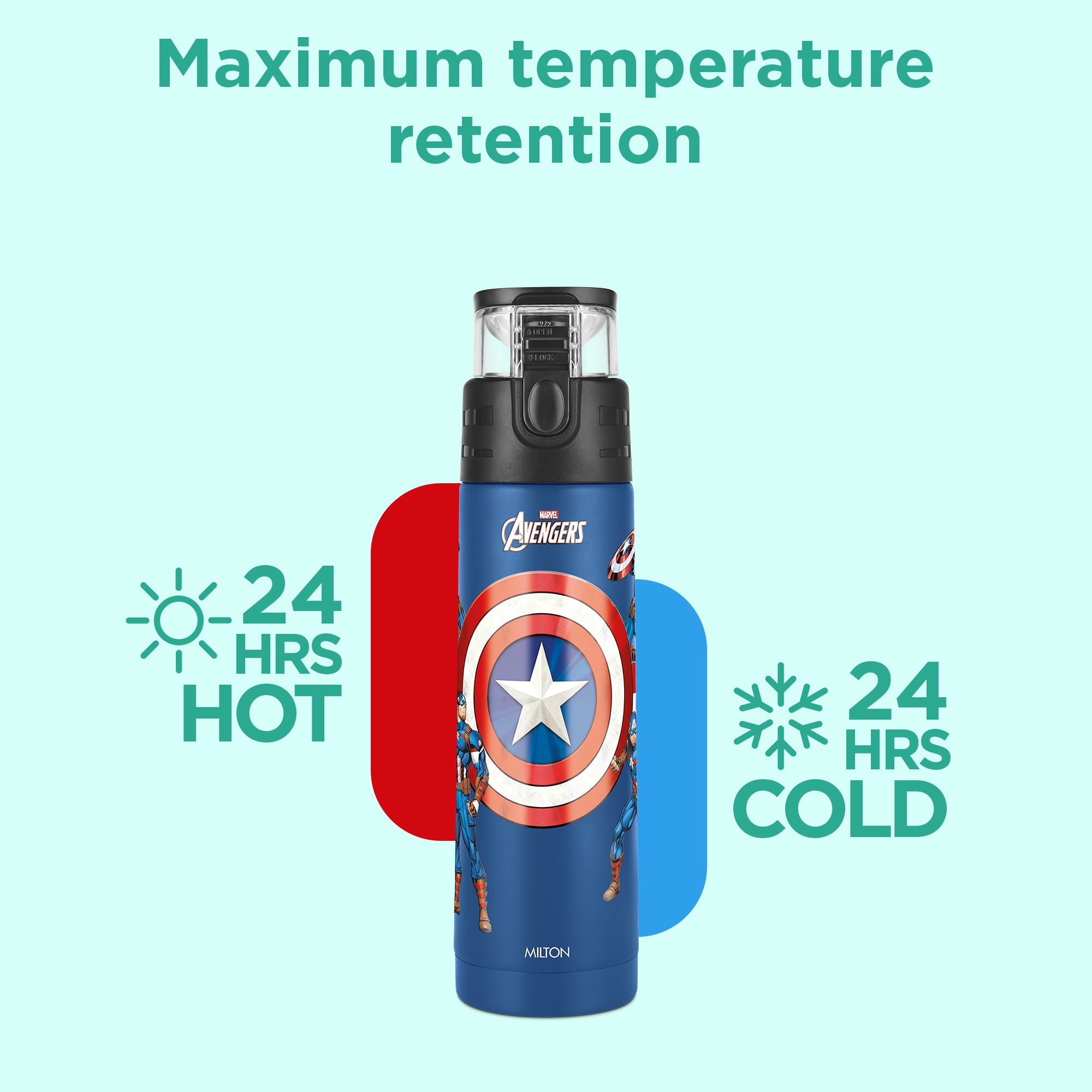 Marvel Mighty Captain America Thermosteel Bottle (Milton)