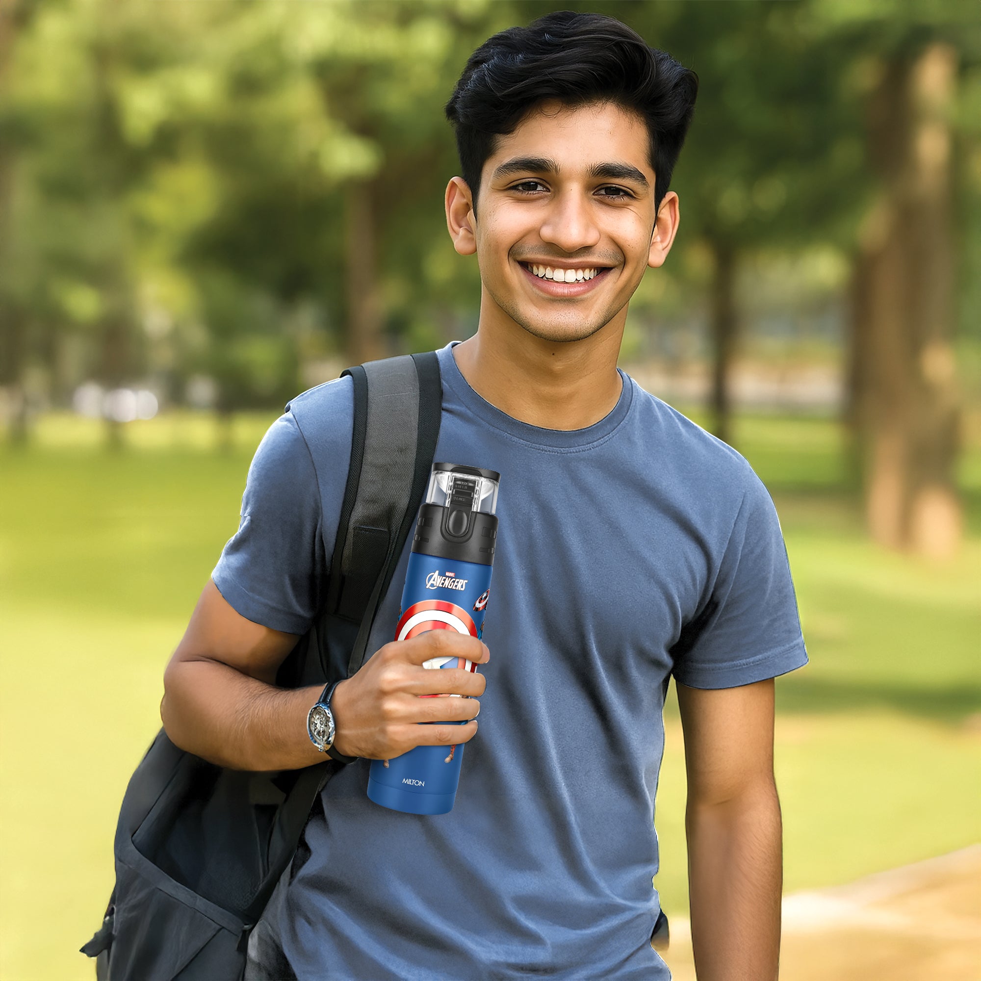 Marvel Mighty Captain America Thermosteel Bottle (Milton)