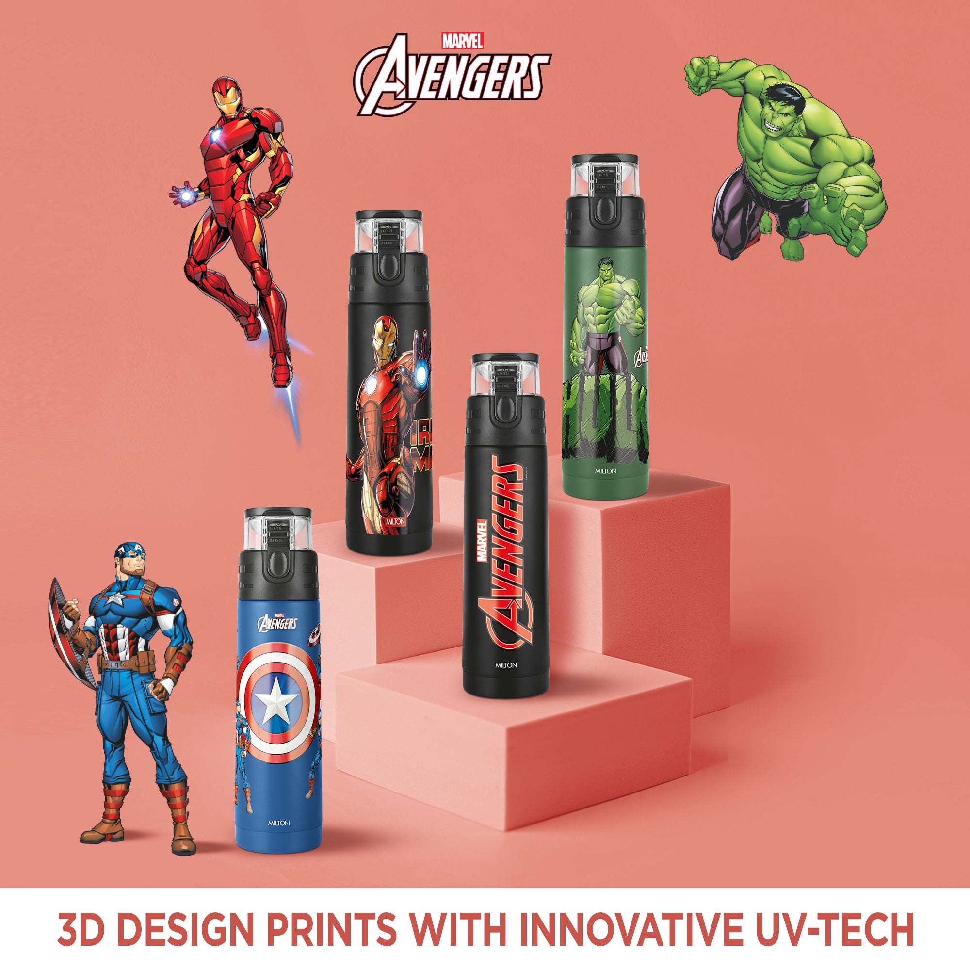 Marvel Mighty Hulk Thermosteel Bottle (Milton)