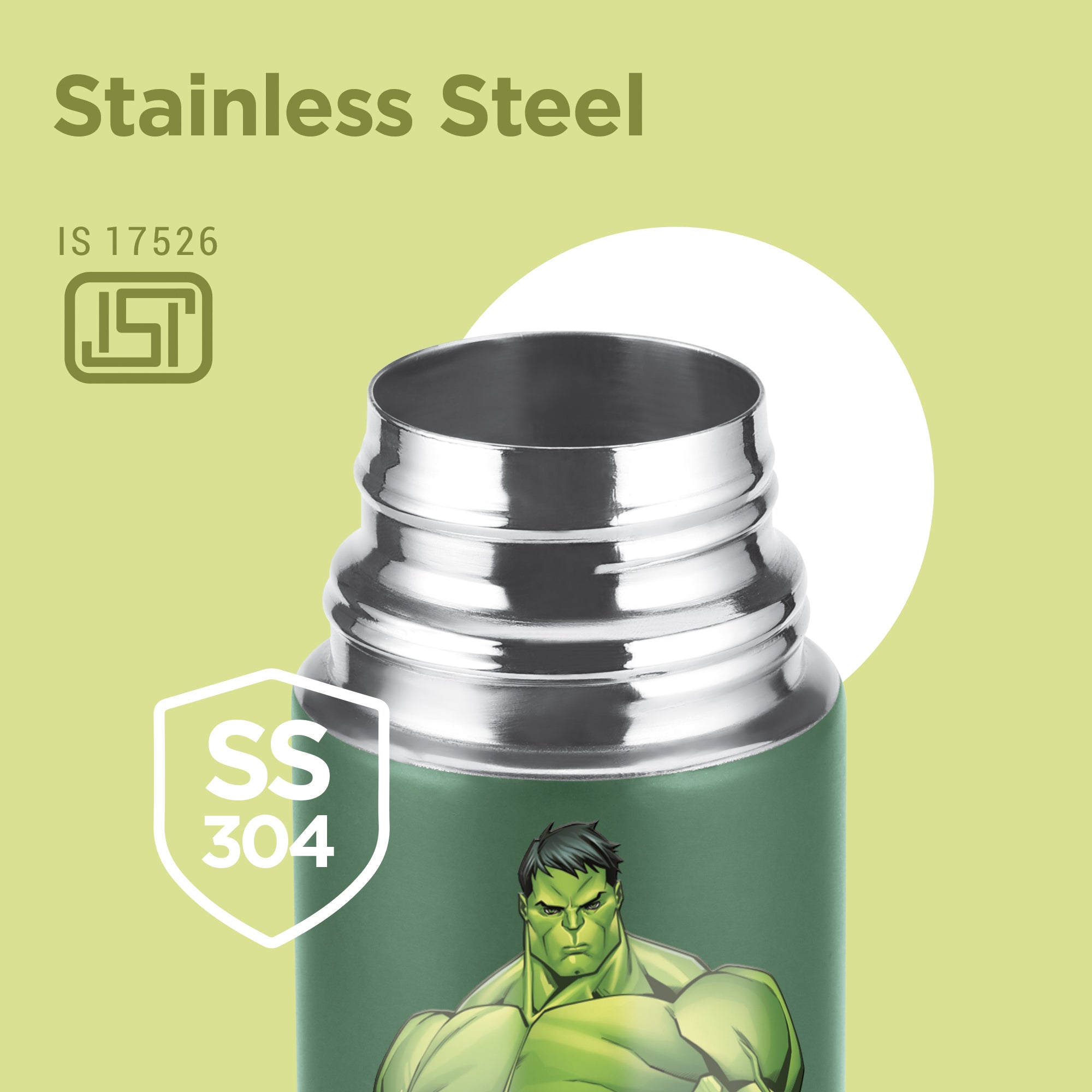 Marvel Mighty Hulk Thermosteel Bottle (Milton)