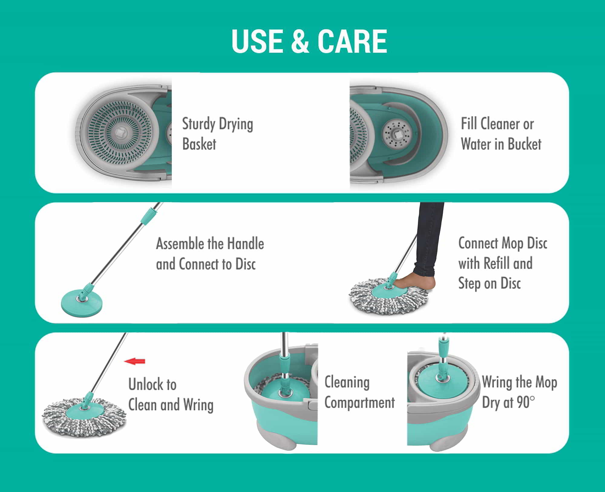 Maxx Spin Mop (Spotzero by Milton) - CL Sale
