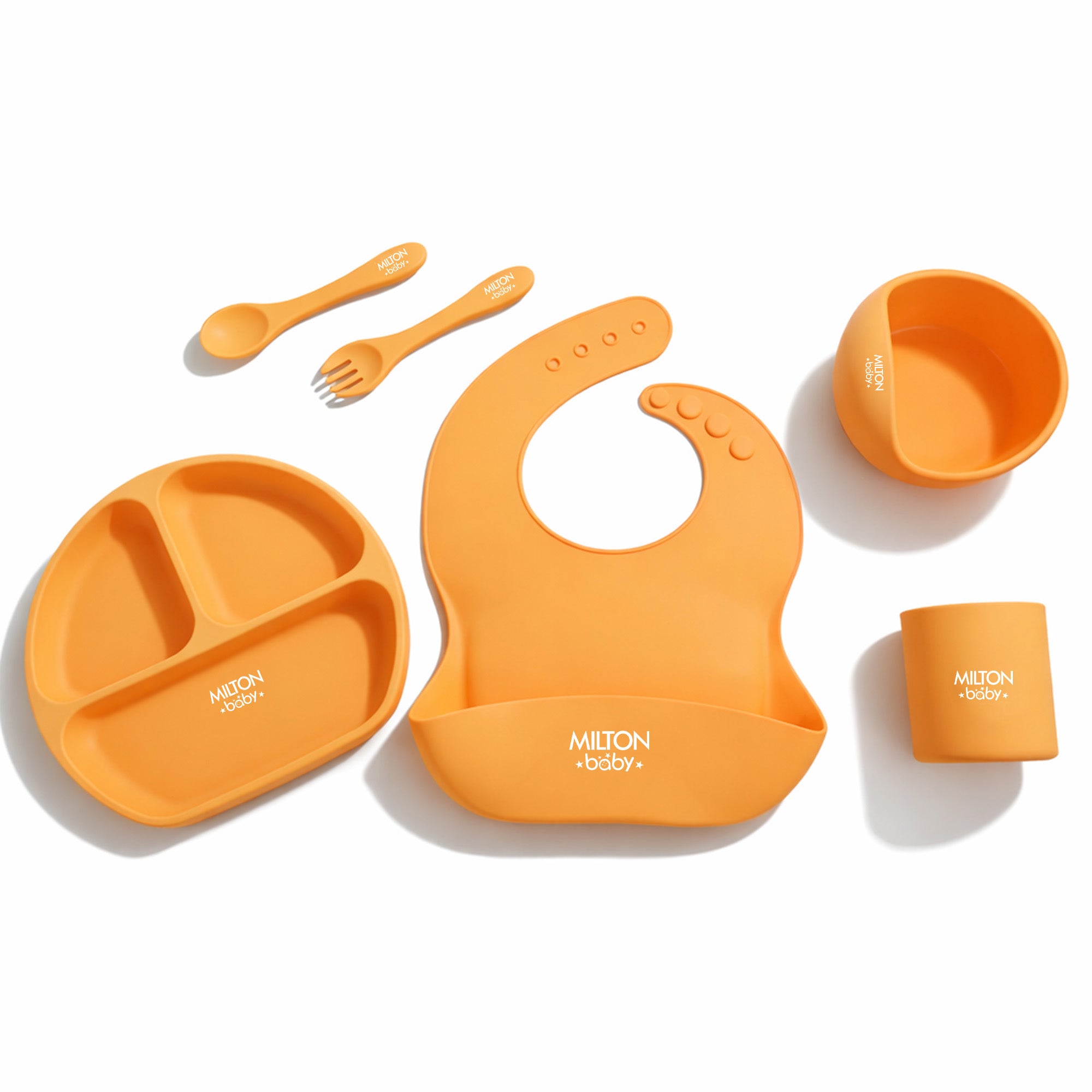 Silicone Feeding 6 Pcs Set For Baby (Milton)