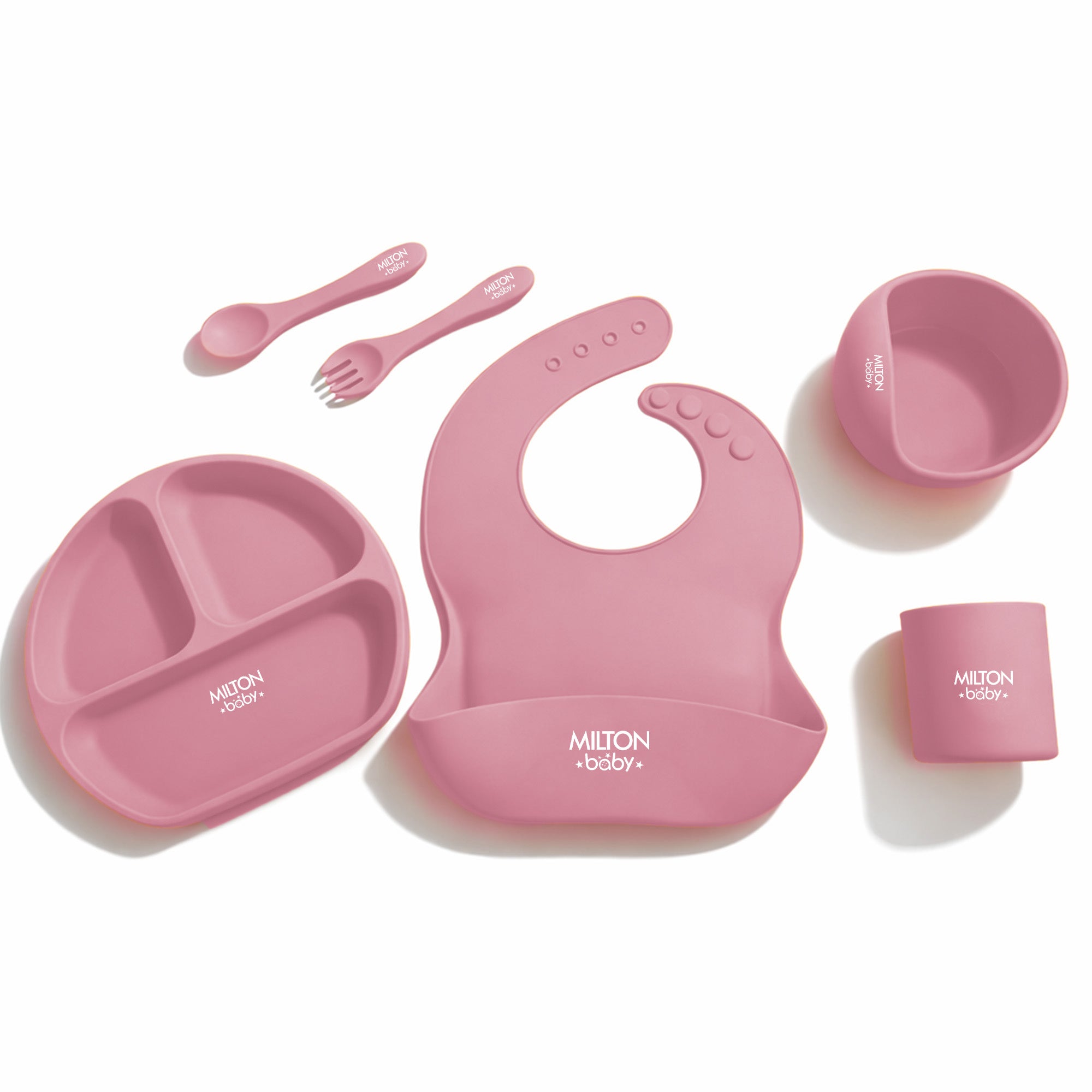 Silicone Feeding 6 Pcs Set For Baby (Milton)