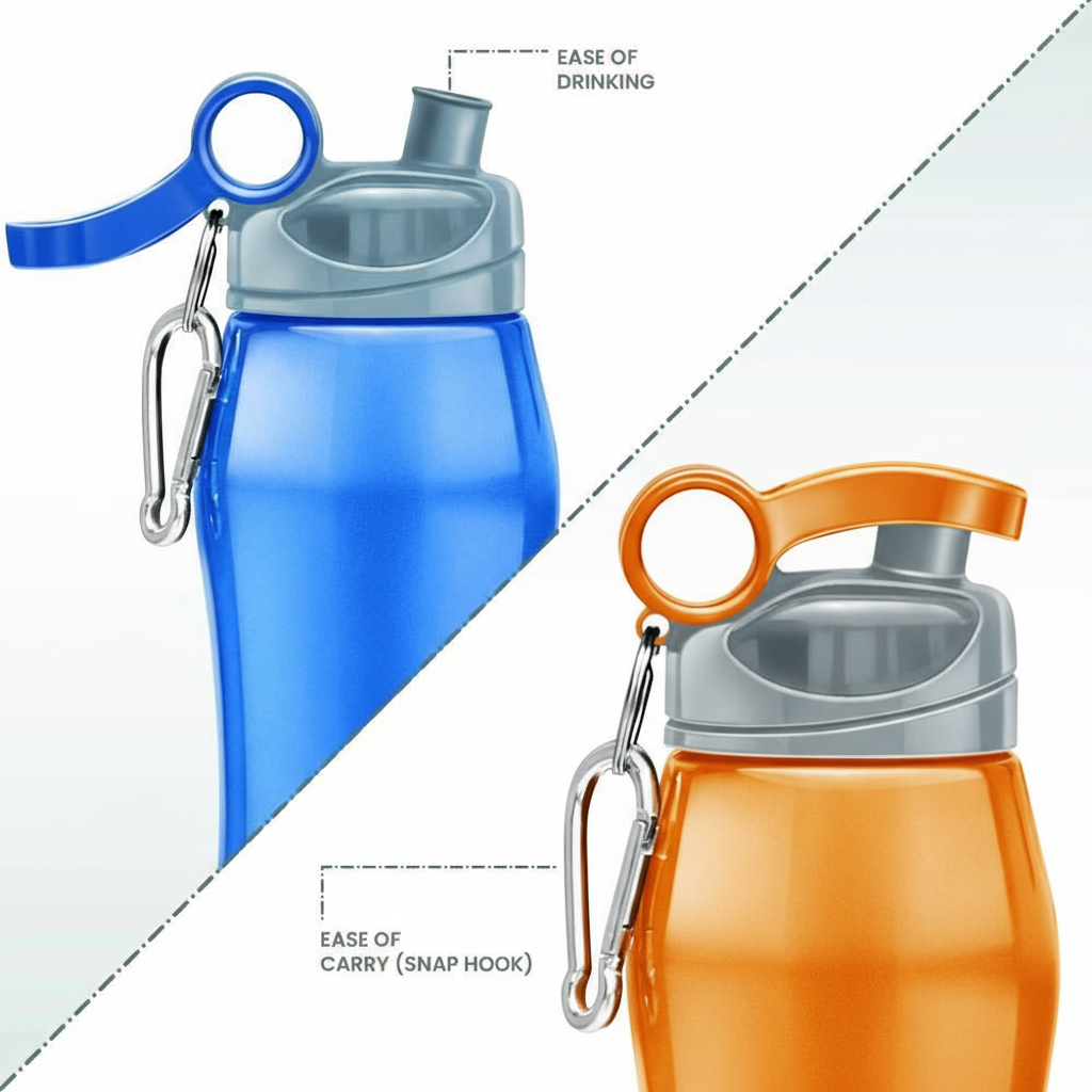 Hawk With Flip Lid Stainless Steel Bottle (Milton)
