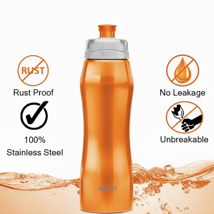 Hawk With Flip Lid Stainless Steel Bottle (Milton)