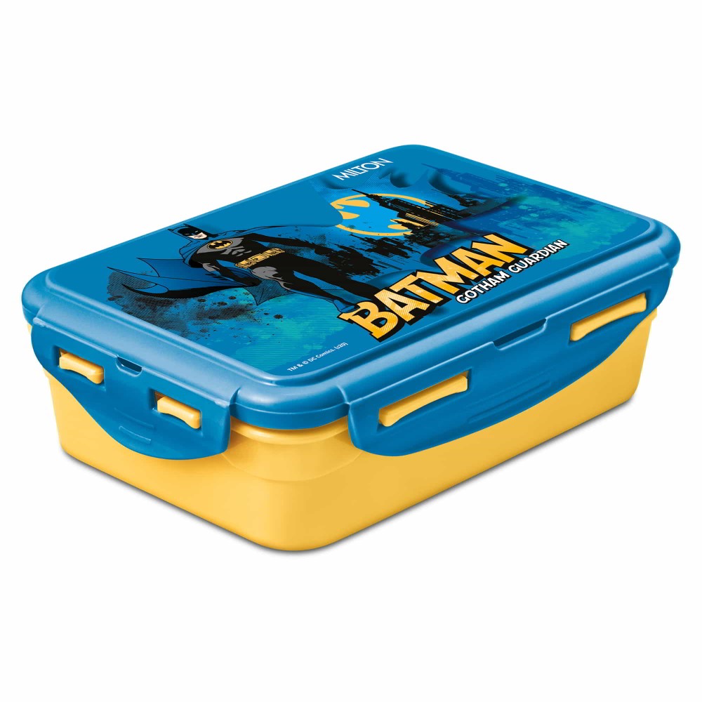 Mini Fun Treat Super Hero Plastic Tiffin (Milton) - Dark Yellow / Standard / 1 Unit