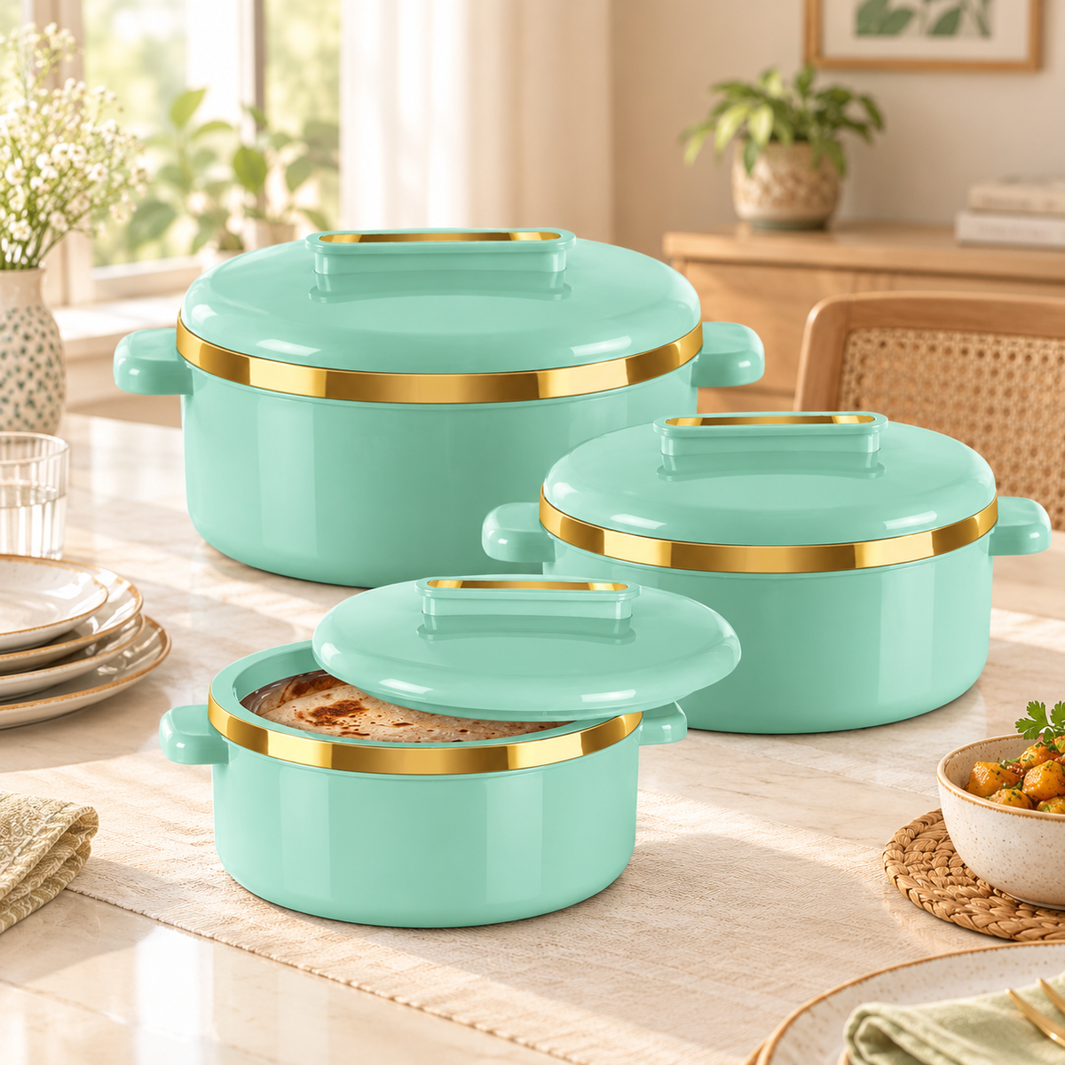 {Light Green | 1000/1500/2000 ml | Regular Set, Light Green | 500/1000/1500 ml | Jr. Gift Set}