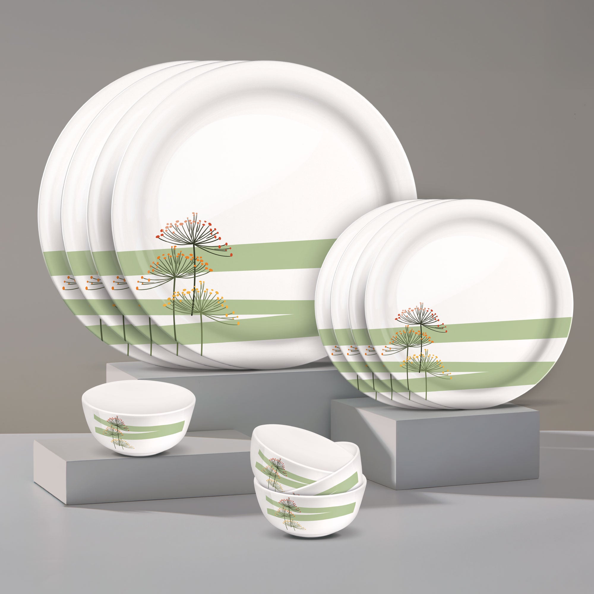 Lissome Dinner Set - Modern Leaf (Melamine)