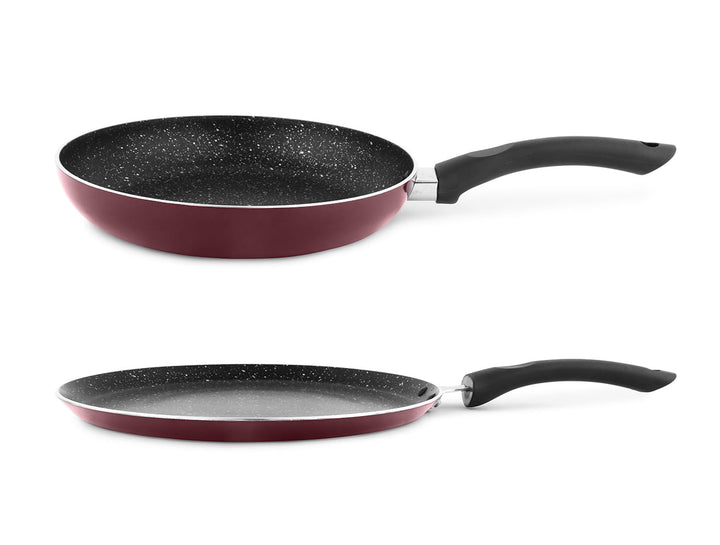 New My Kitchen 2Pc Set,Burgundy(Ta 28Cm &Fp 24Cm)