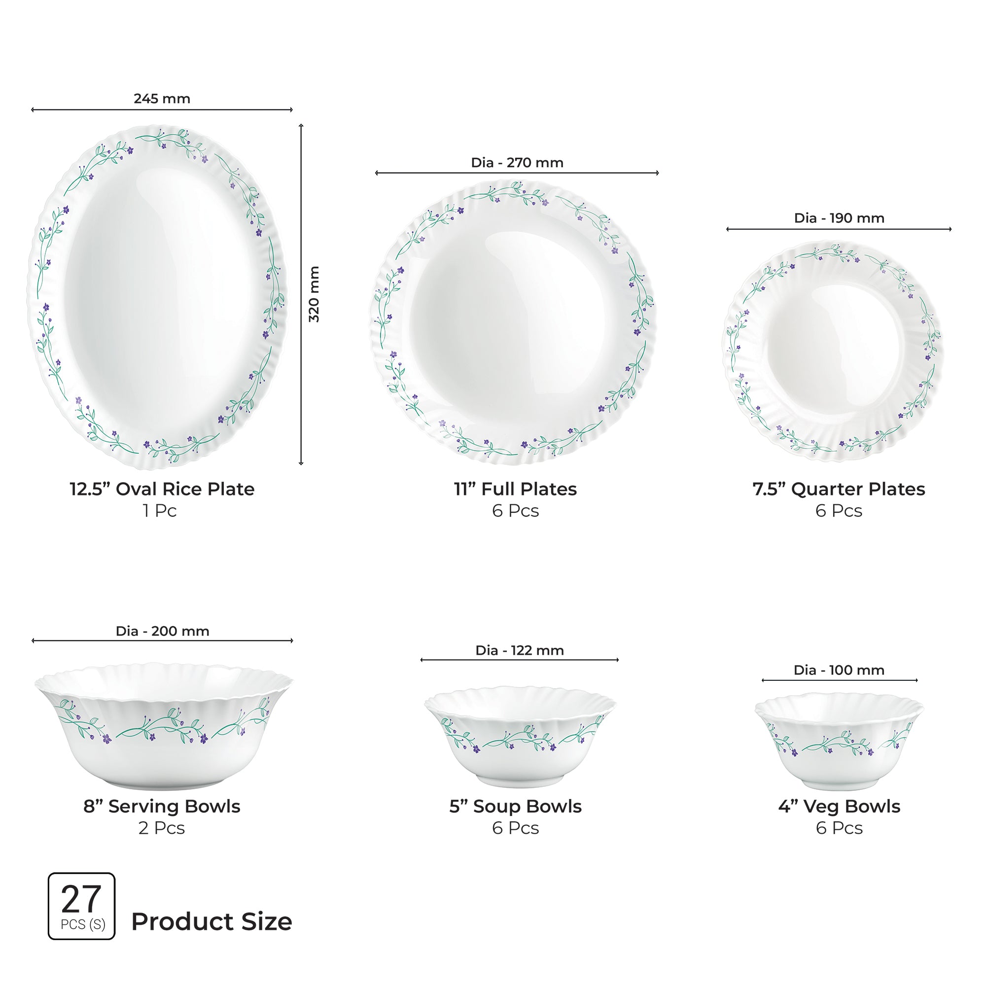 Aurelia Collection Dinner Set - MUREL