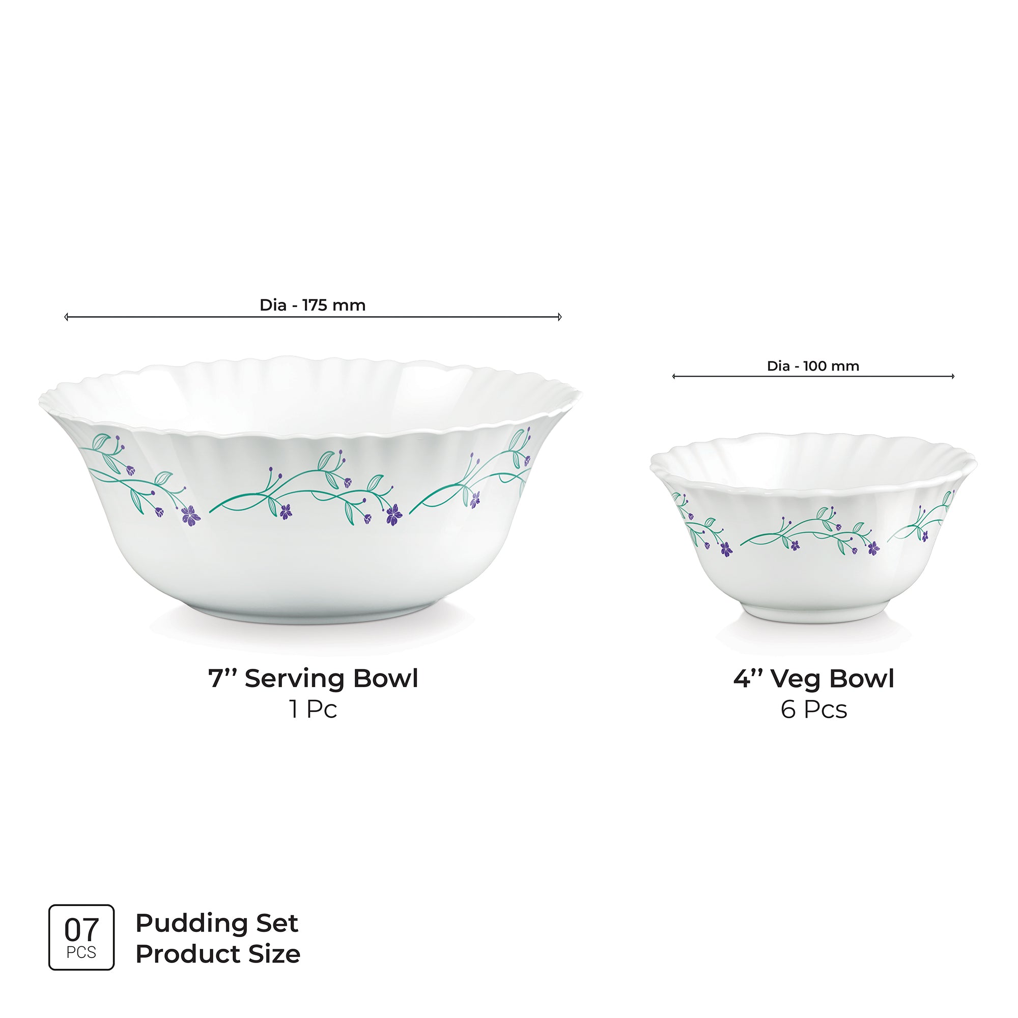 Aurelia Collection 7 Pcs Pudding Set - MUREL (Treo by Milton)