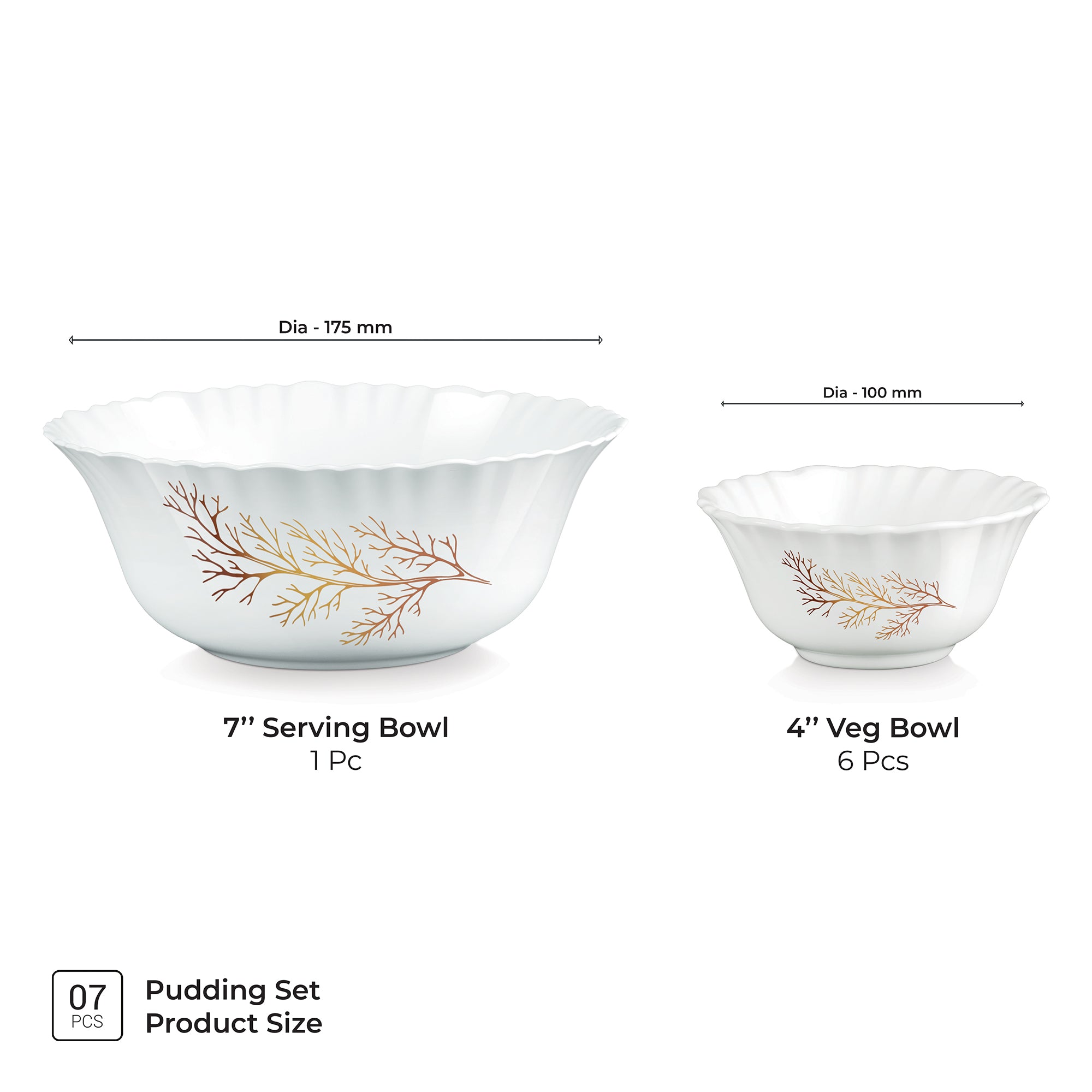 Aurelia Collection 7 Pcs Pudding Set - SILVIA (Treo by Milton)