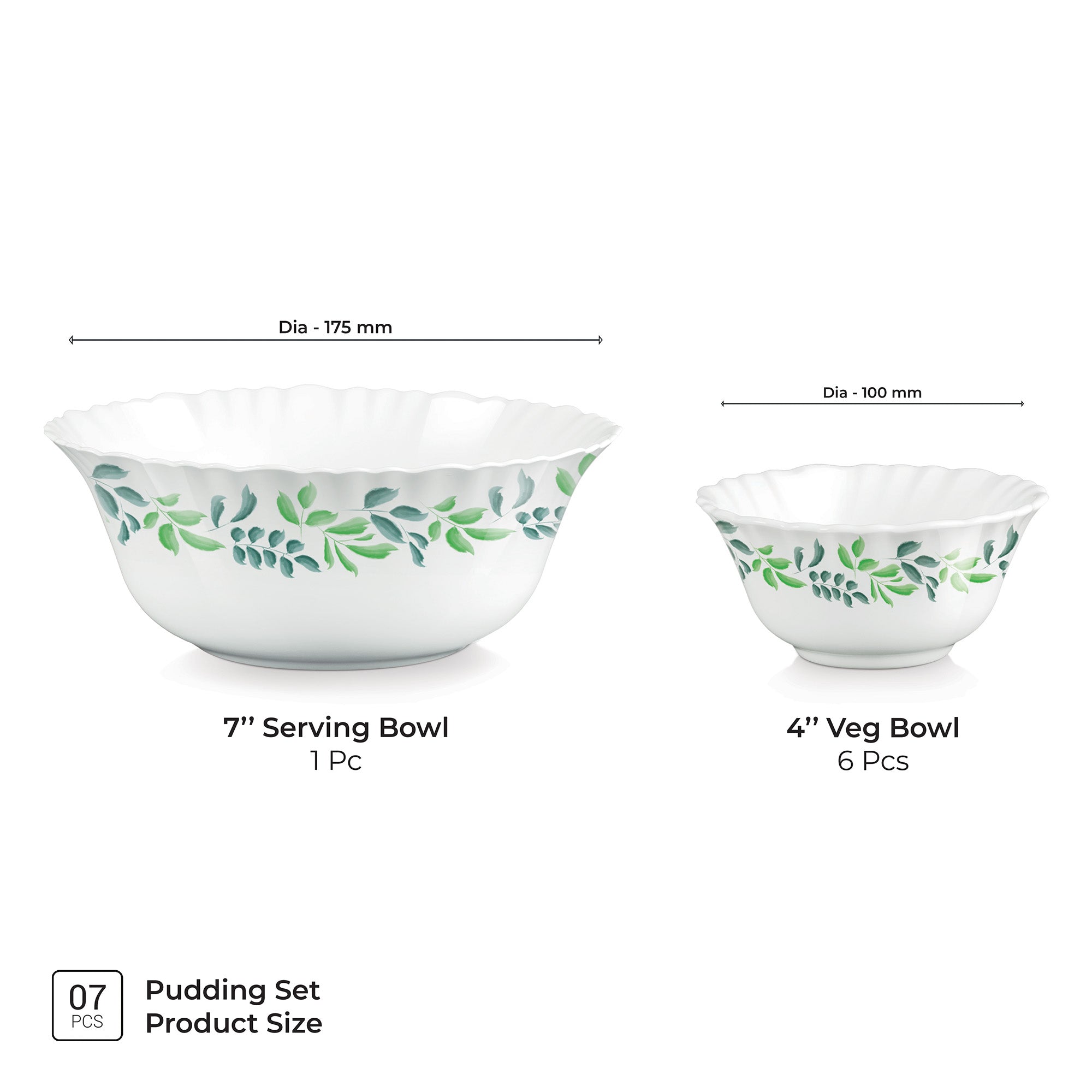 Aurelia Collection 7 Pcs Pudding Set - VERDINIA (Treo by Milton)