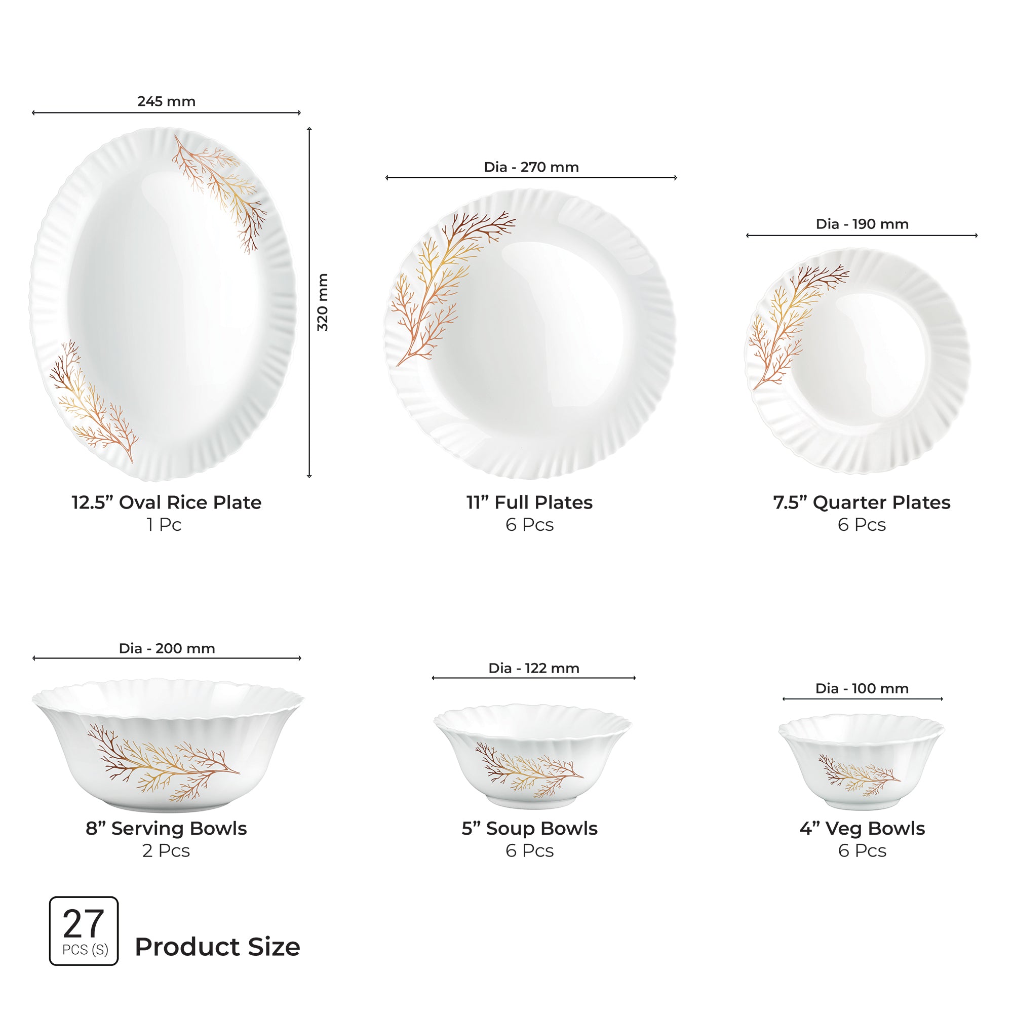 Aurelia Collection Dinner Set - SILVIA