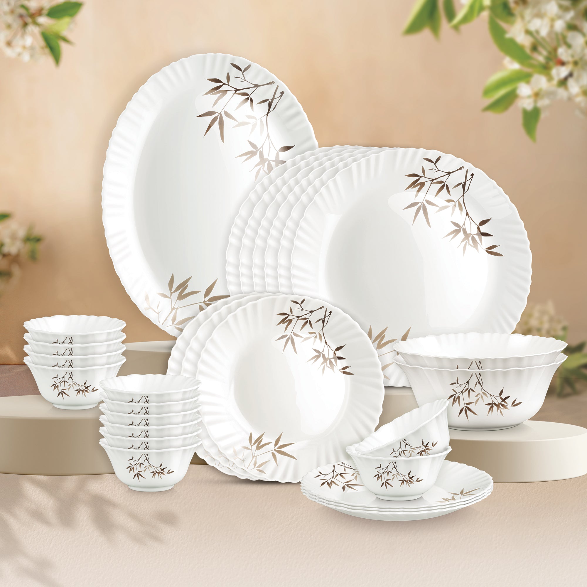 Oriolus Szalayi 美品 Opalware__Arashi__27_Pcs_Dinne