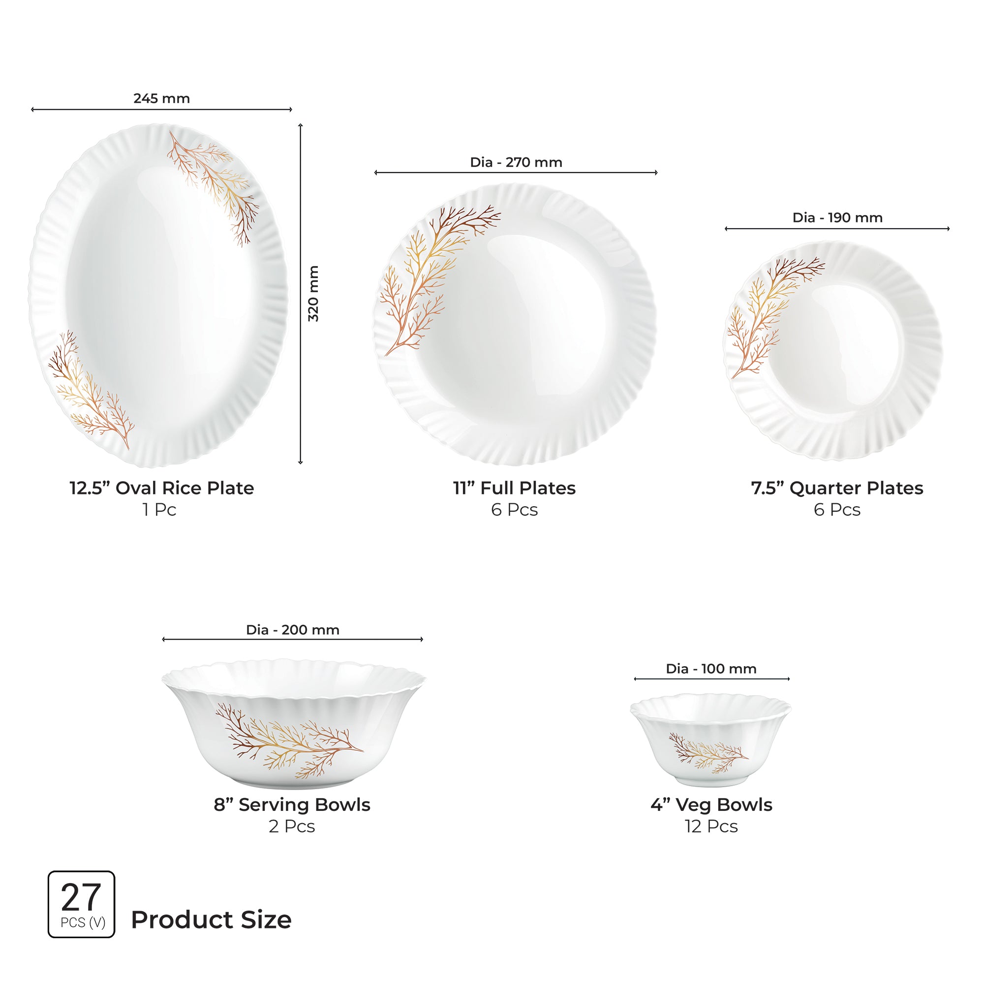 Aurelia Collection Dinner Set - SILVIA
