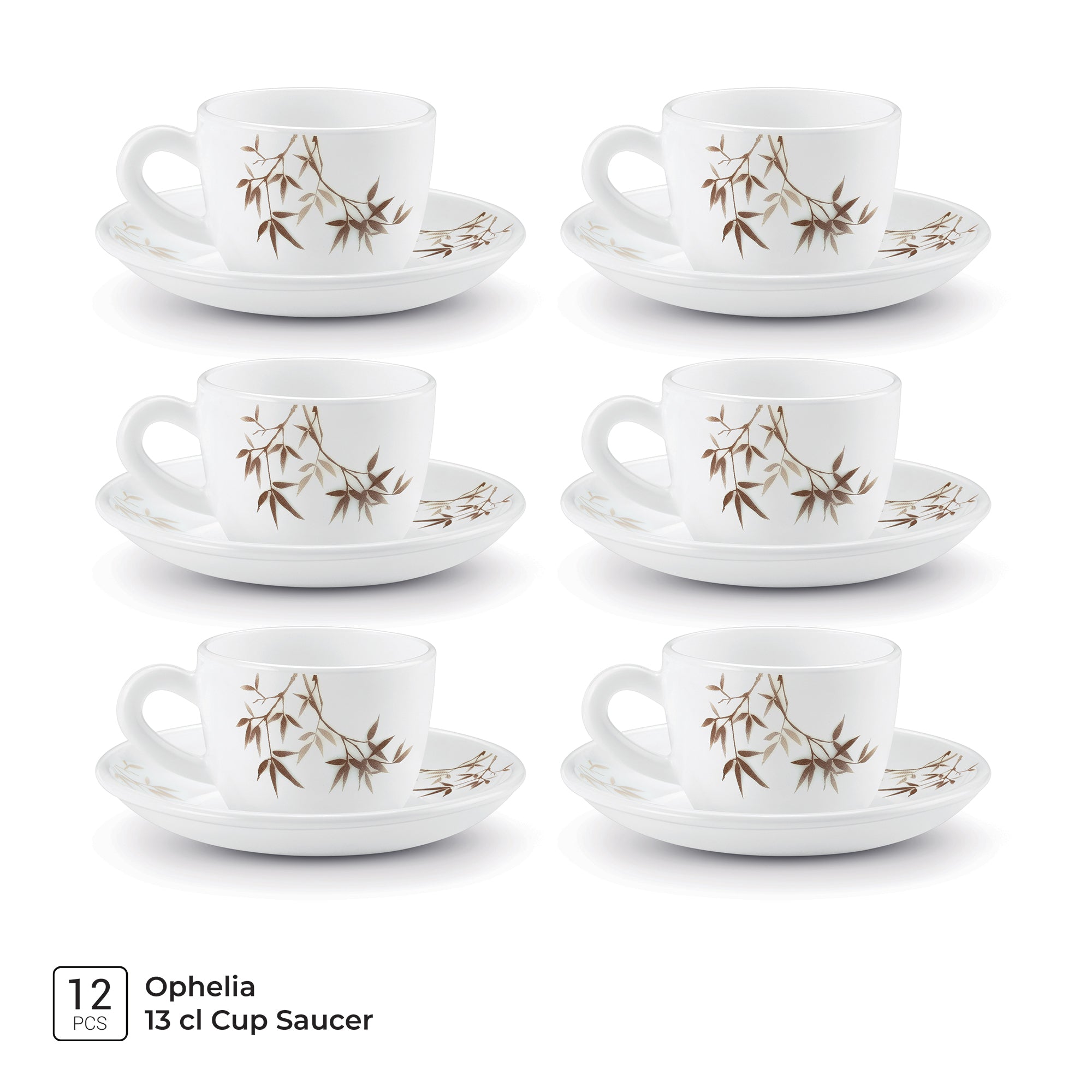 Ophelia 13 CL Cup Saucer Set - ARASHI (Treo by Milton)