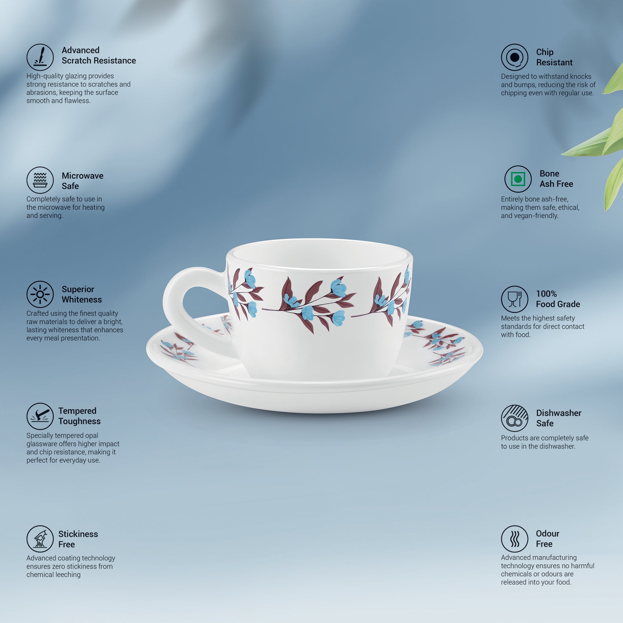Ophelia 13 CL Cup Saucer Set - LAVELLE (Treo by Milton)