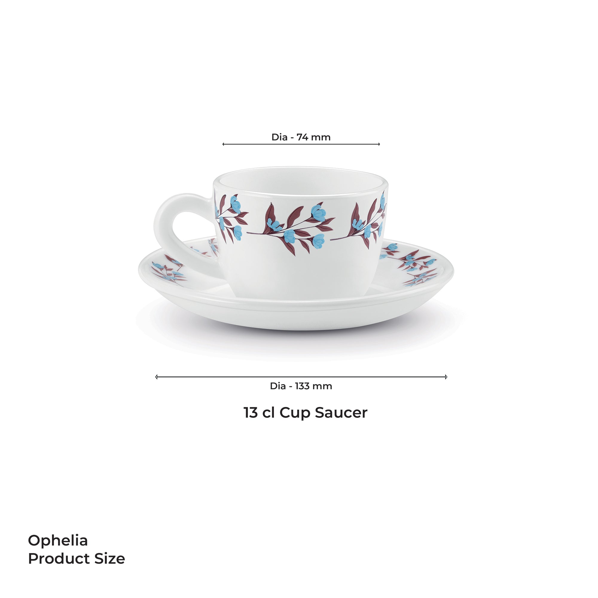 Ophelia 13 CL Cup Saucer Set - LAVELLE (Treo by Milton)