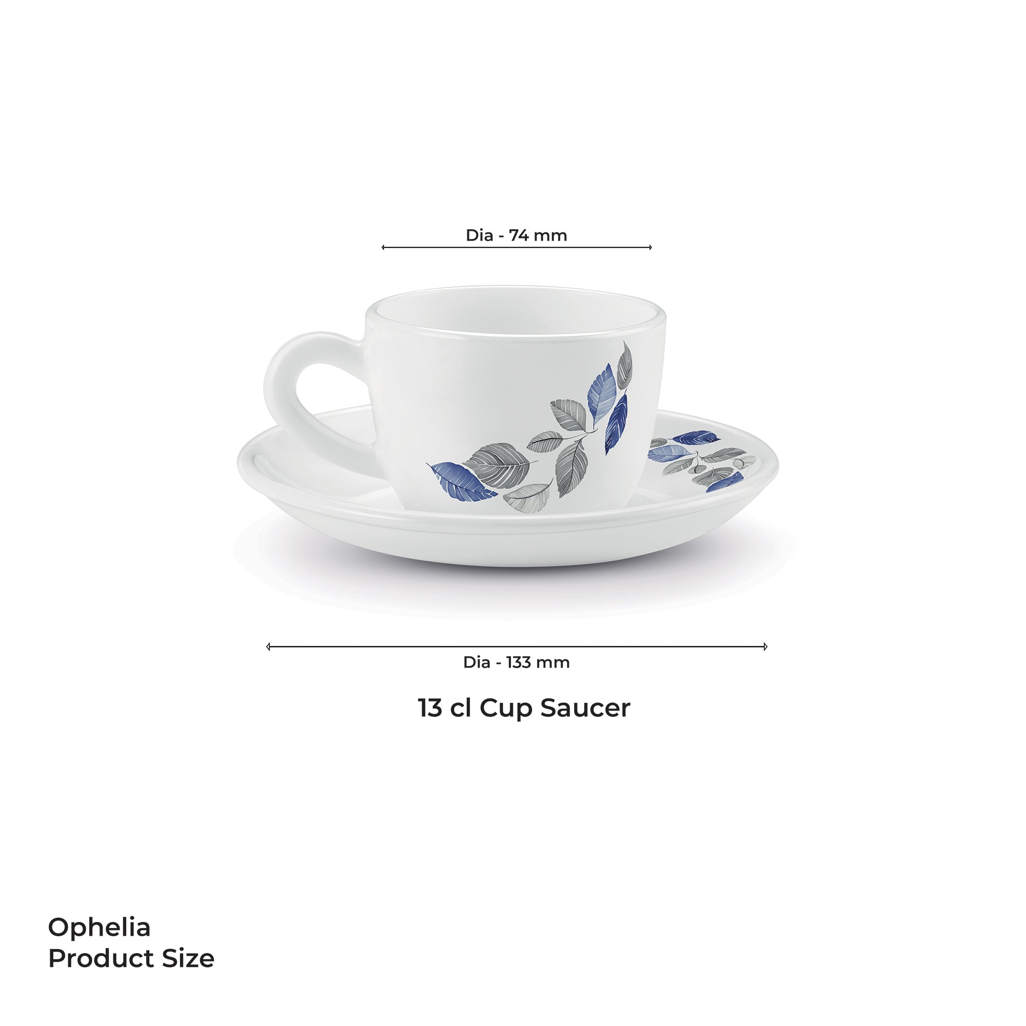 Ophelia 13 CL Cup Saucer Set - LUNIS (Treo by Milton)