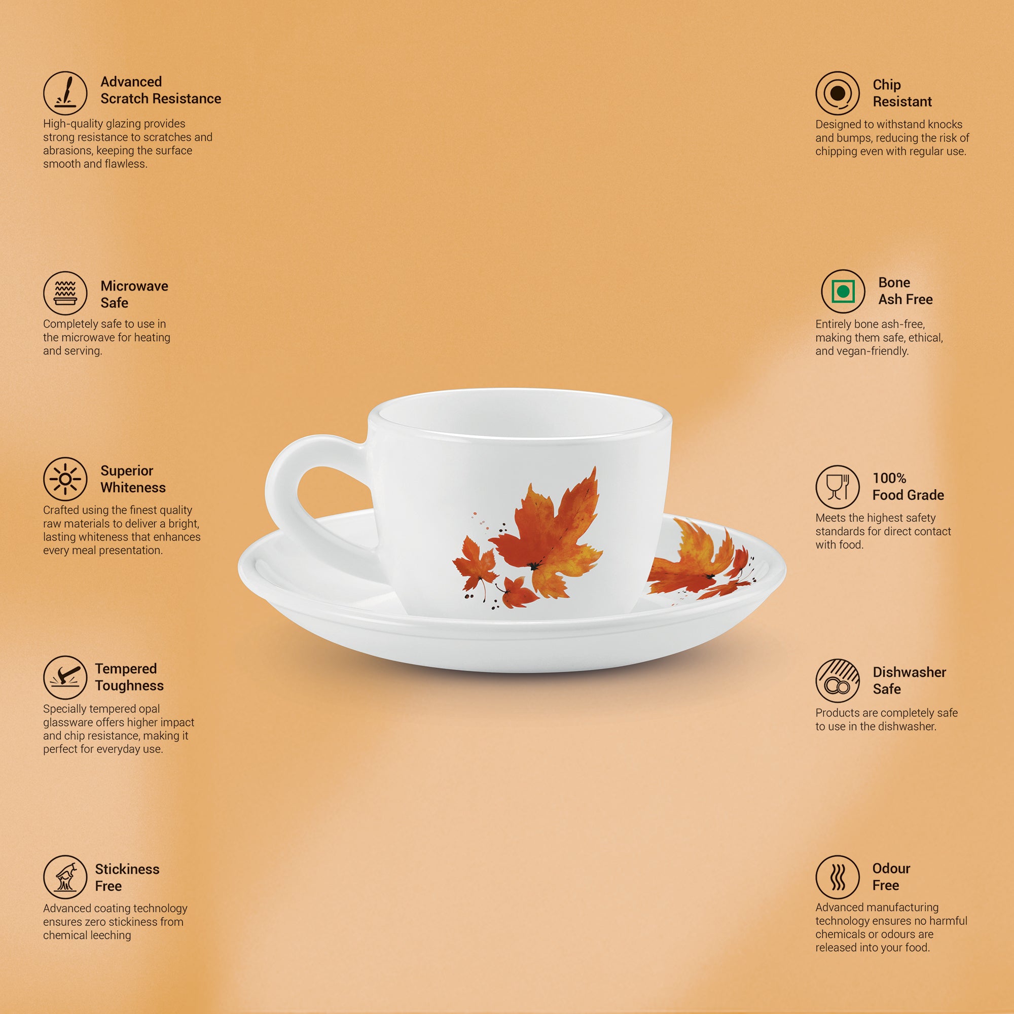 Ophelia 13 CL Cup Saucer Set - MAPELLE (Treo by Milton)