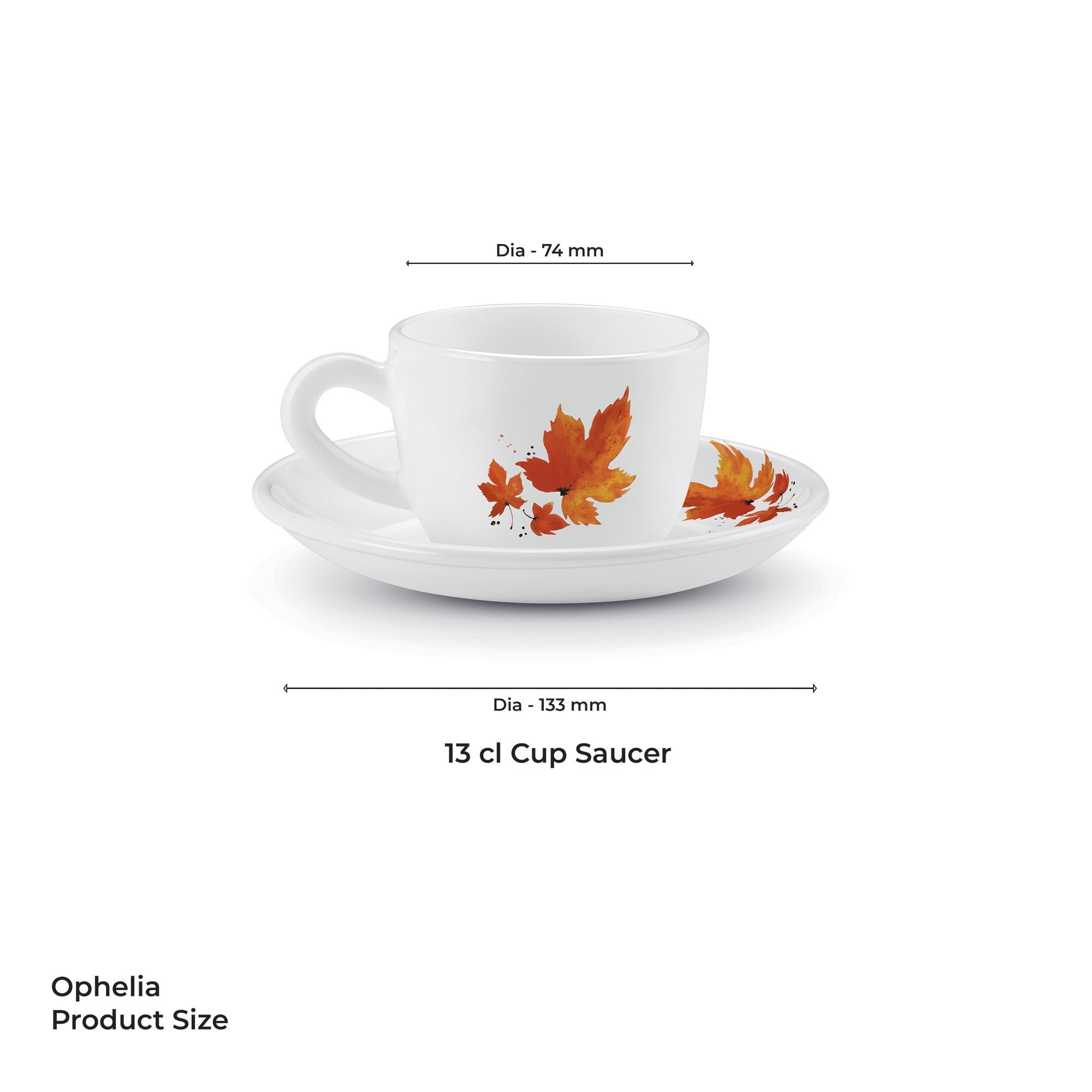 Ophelia 13 CL Cup Saucer Set - MAPELLE (Treo by Milton)