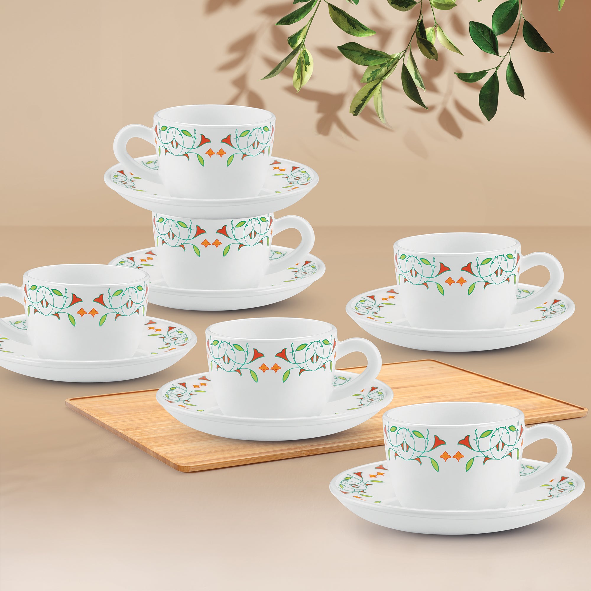 Ophelia 13 CL Cup Saucer Set - MEENA (Treo by Milton)