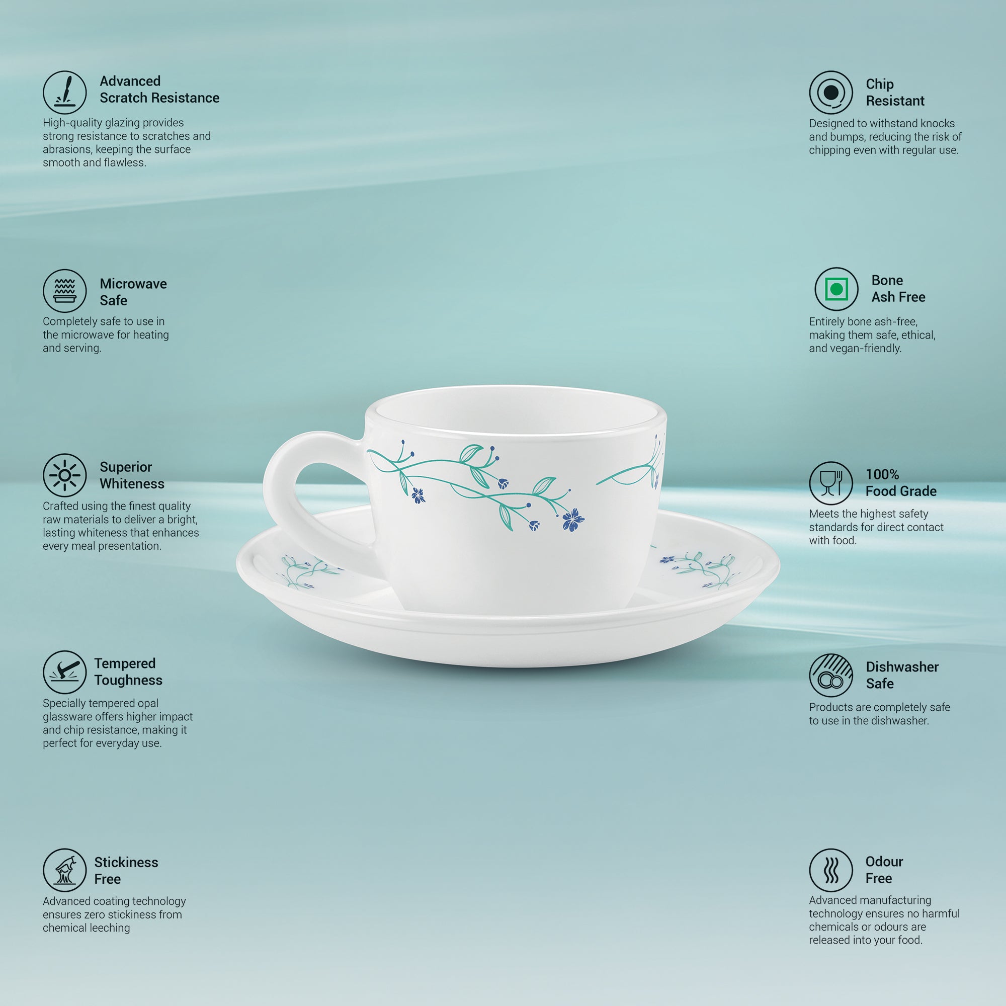 Ophelia 13 CL Cup Saucer Set - MUREL (Treo by Milton)