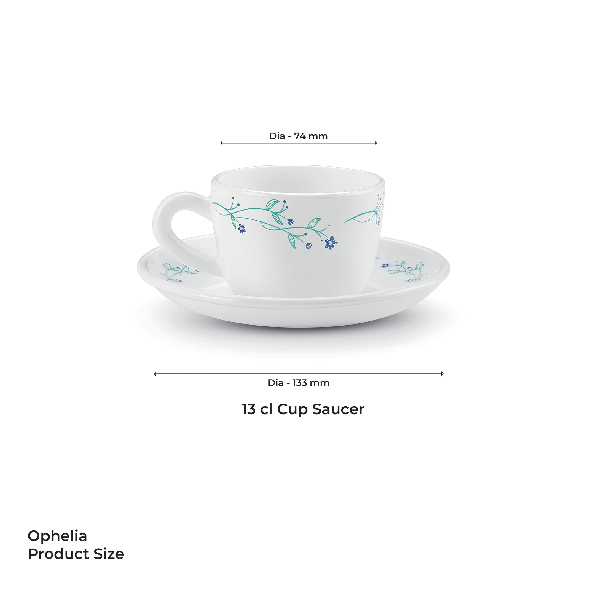 Ophelia 13 CL Cup Saucer Set - MUREL (Treo by Milton)