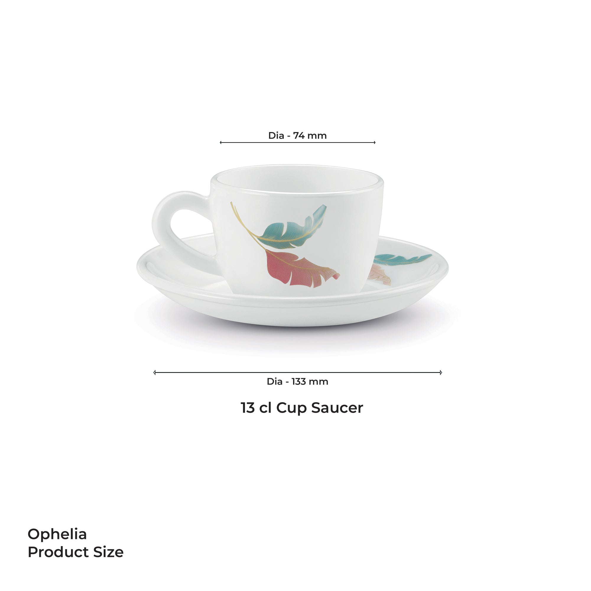 Ophelia 13 CL Cup Saucer Set - PALMA (Treo by Milton)