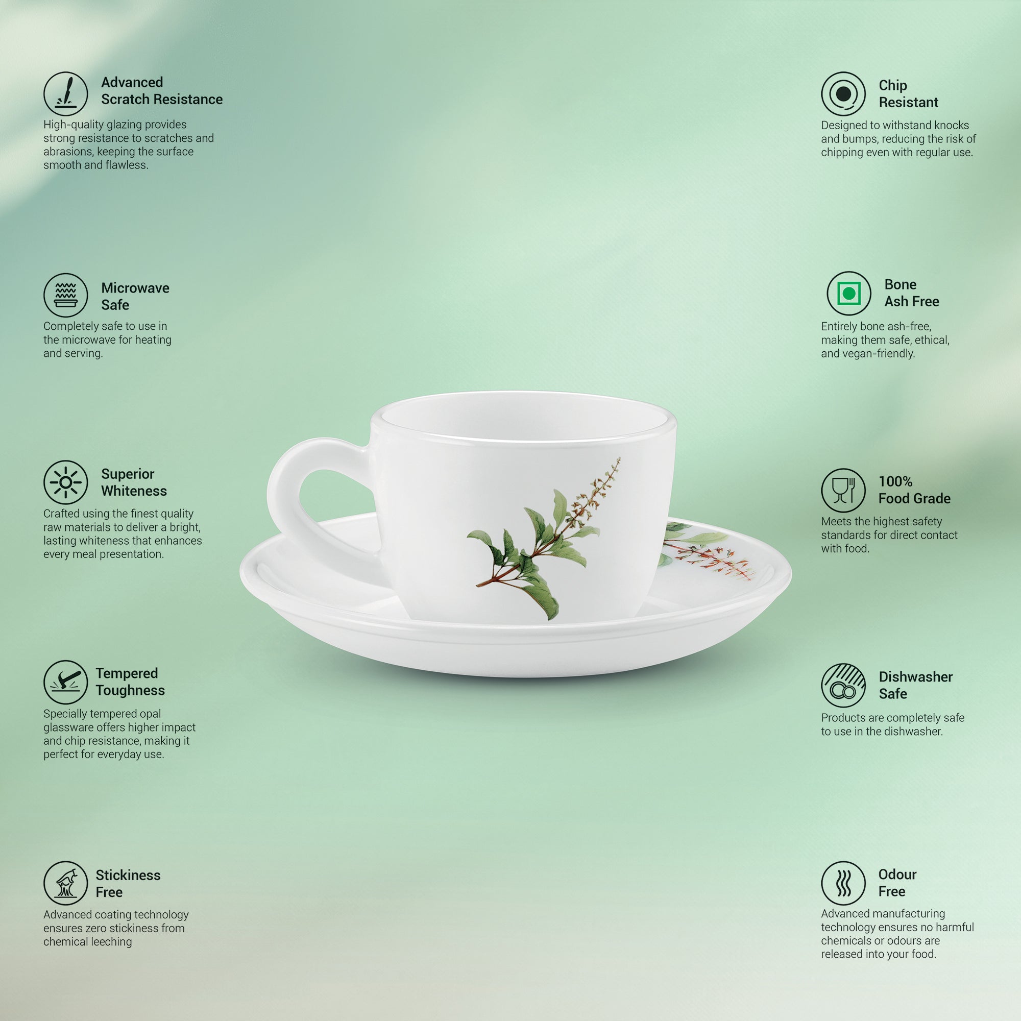 Ophelia 13 CL Cup Saucer Set - SAVIRA (Treo by Milton)