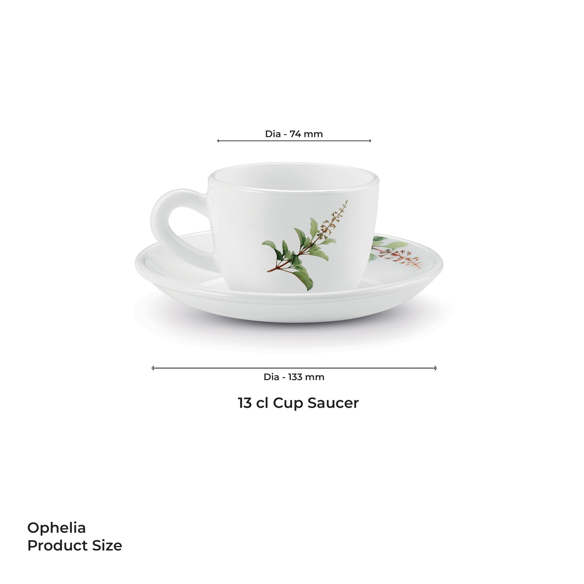 Ophelia 13 CL Cup Saucer Set - SAVIRA (Treo by Milton)
