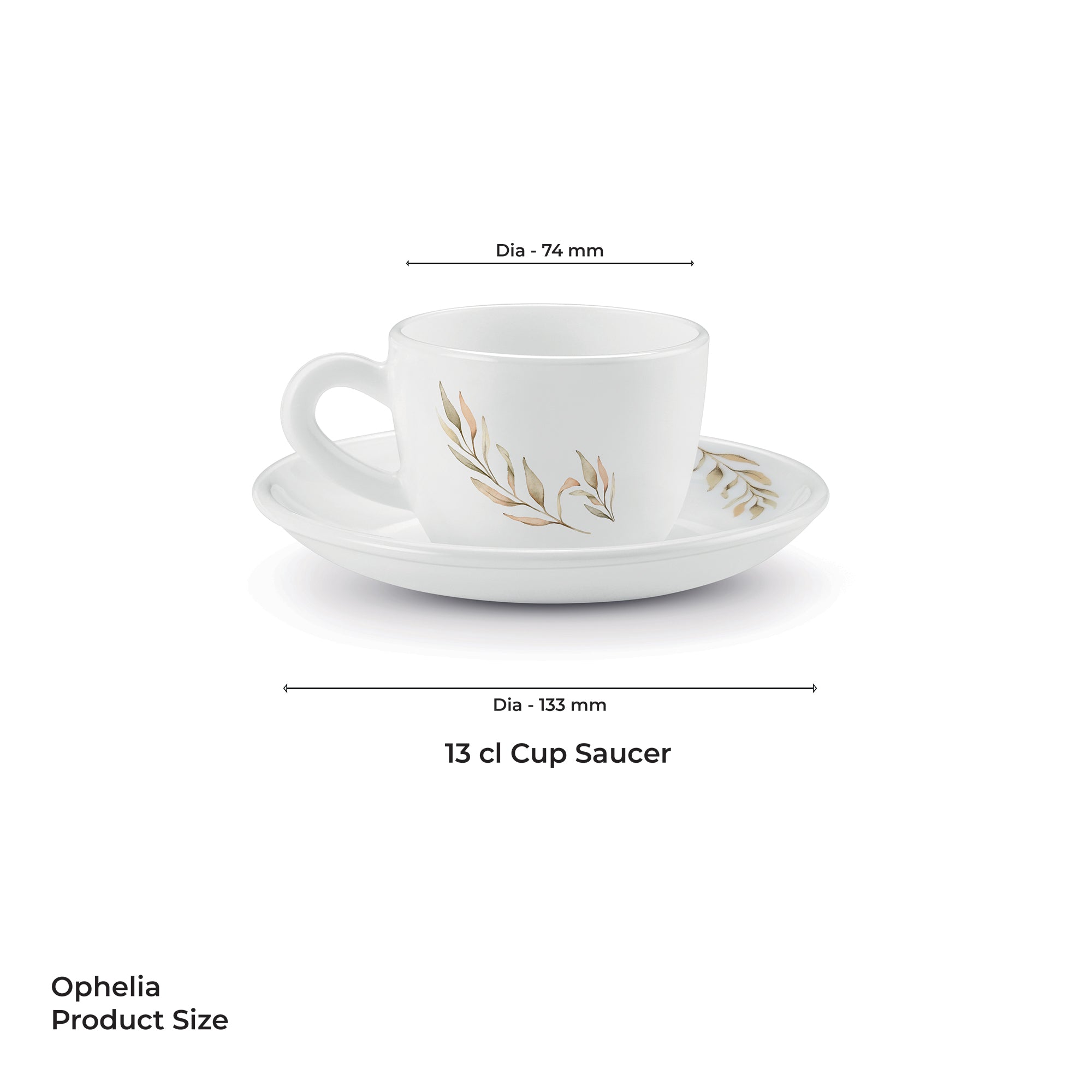 Ophelia 13 CL Cup Saucer Set - SELENE (Treo by Milton)