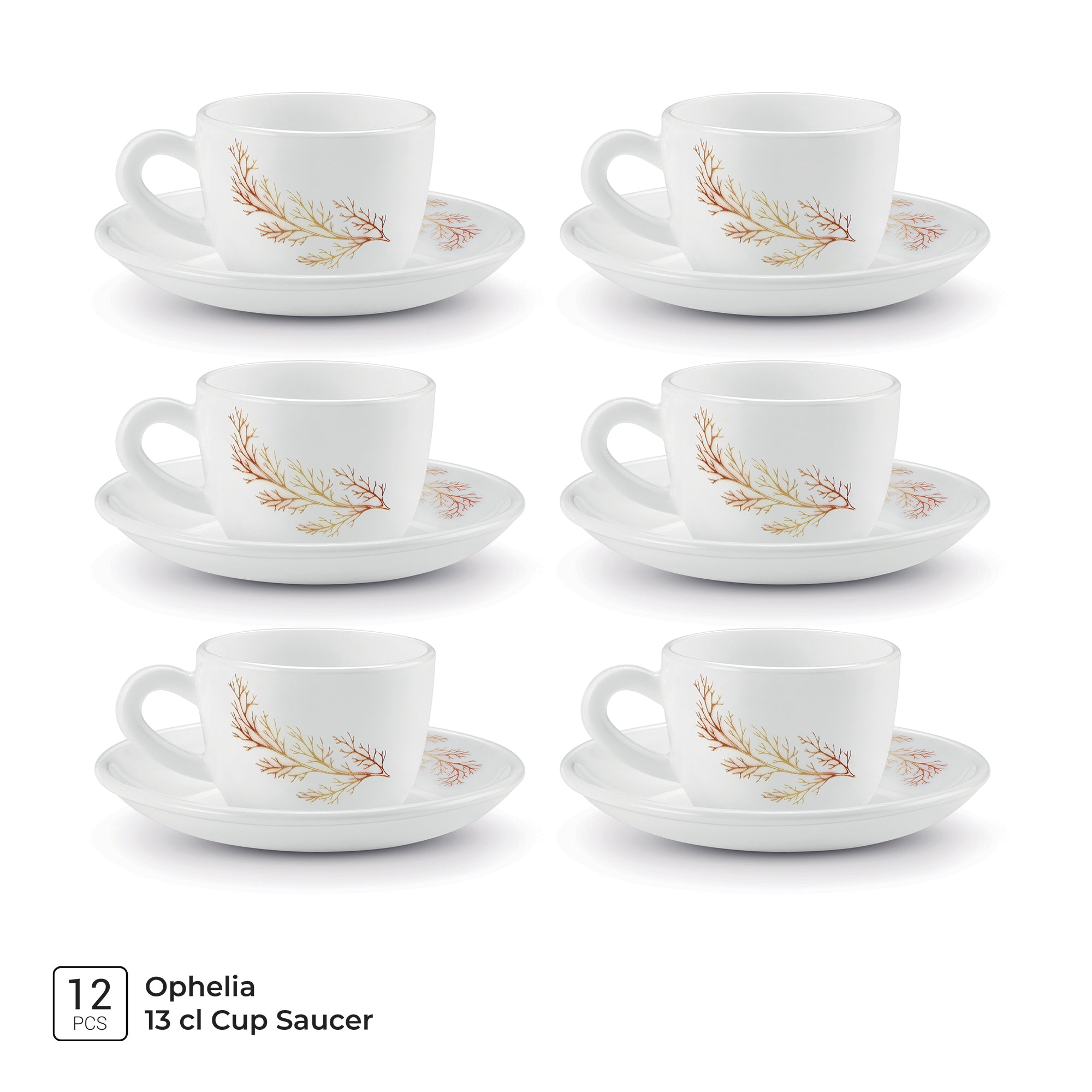 Ophelia 13 CL Cup Saucer Set - SILVIA (Treo by Milton)