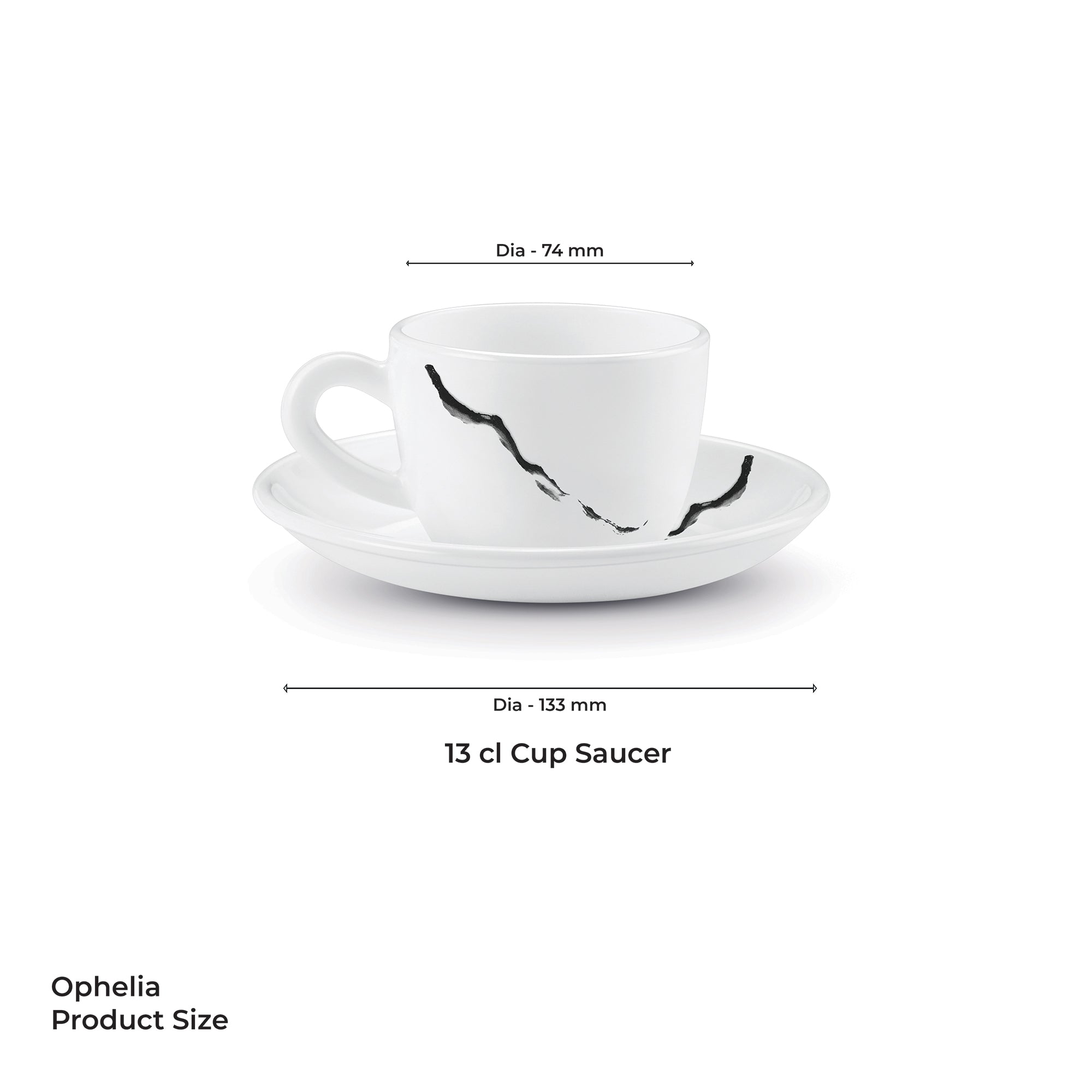Ophelia 13 CL Cup Saucer Set - STRIA (Treo by Milton)