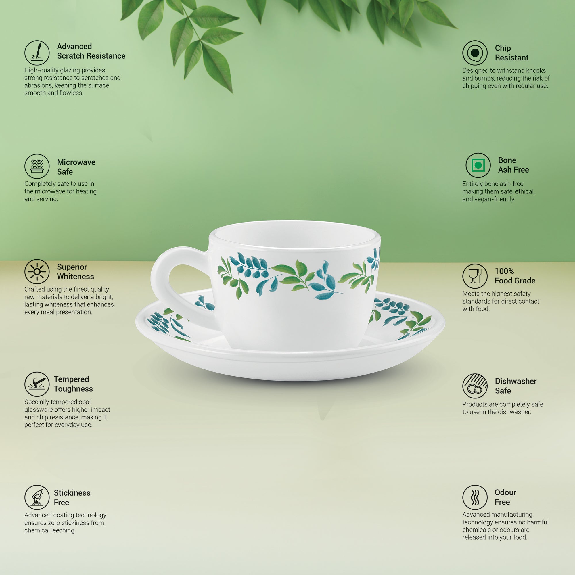 Ophelia 13 CL Cup Saucer Set - VERDINIA (Treo by Milton)