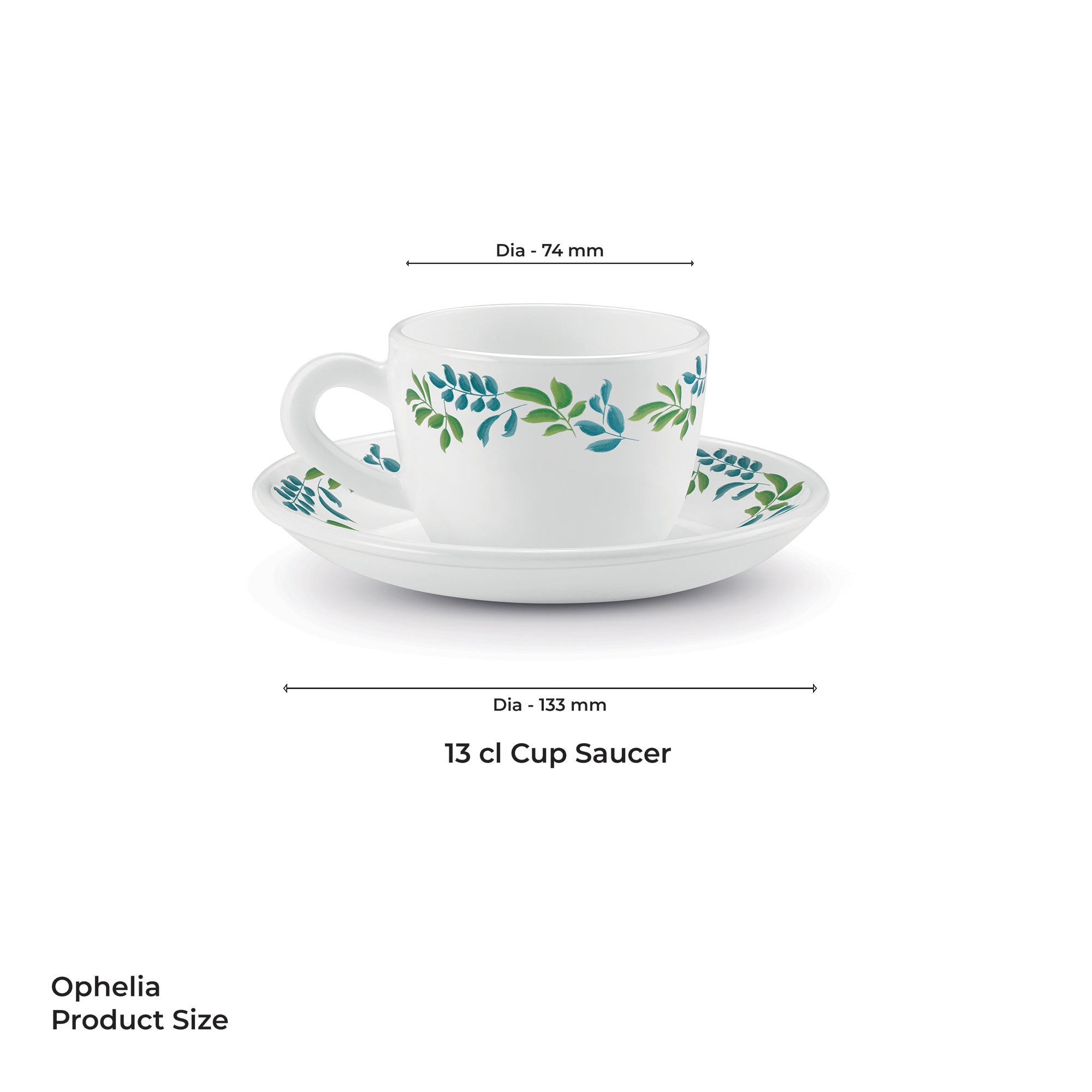 Ophelia 13 CL Cup Saucer Set - VERDINIA (Treo by Milton)